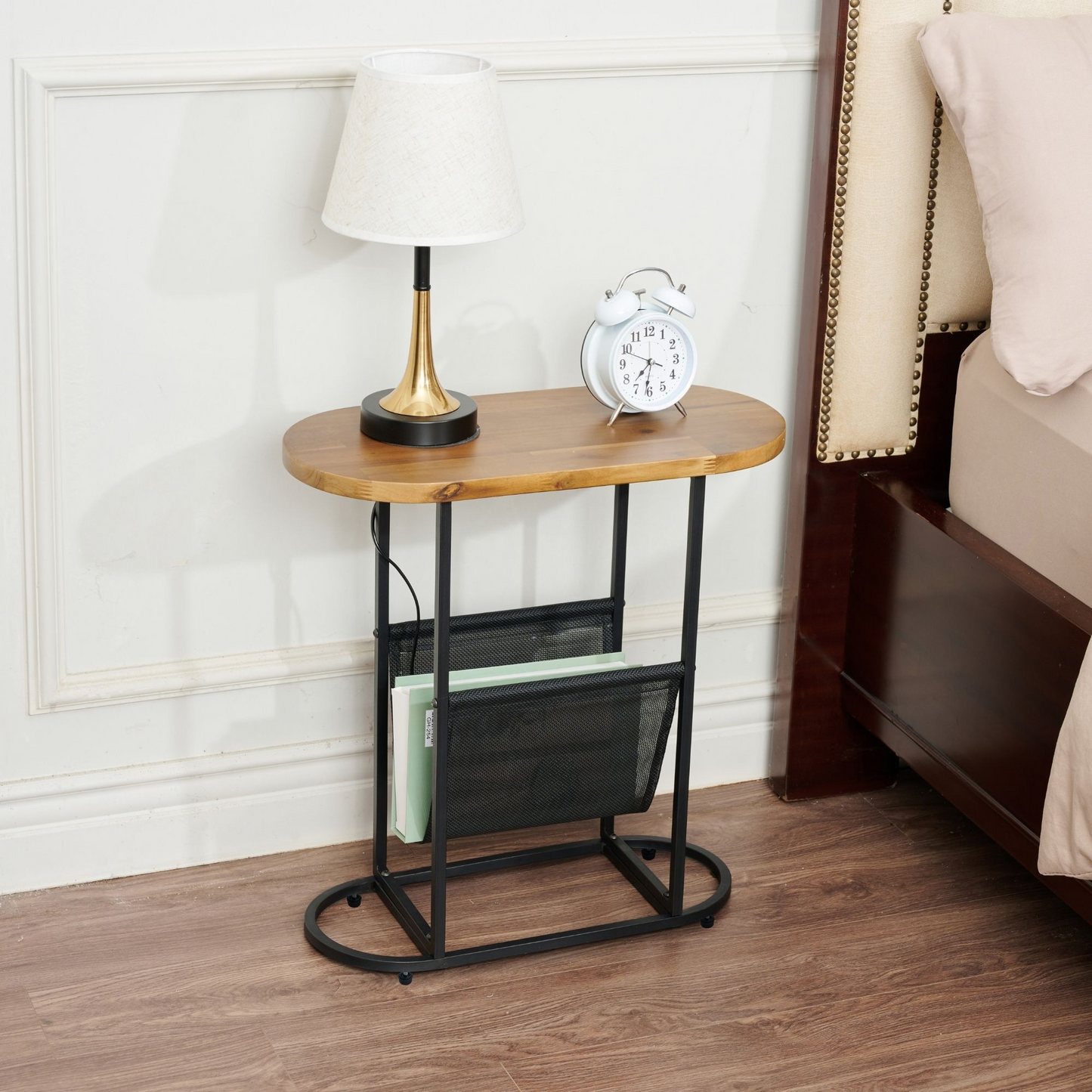Acacia Oval Small Side Tables (Set of 2)
