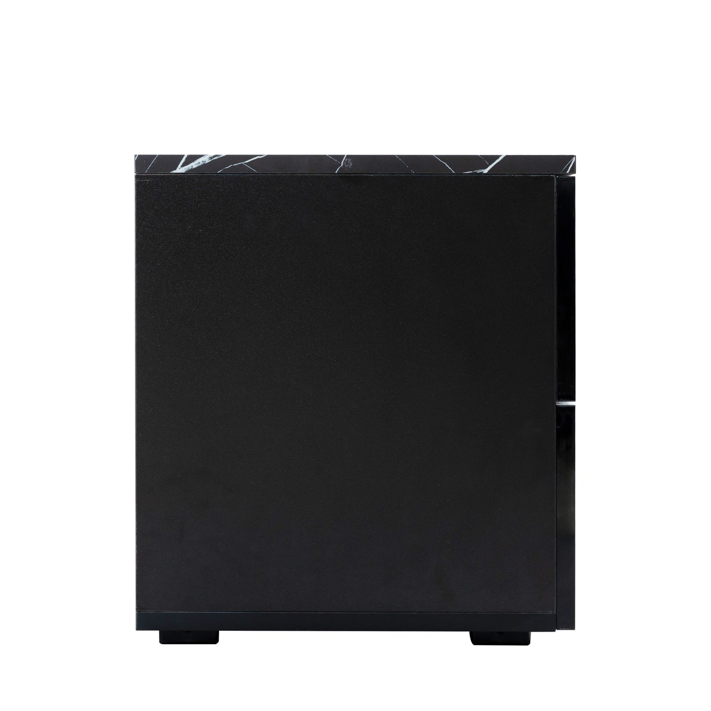canon Tv Console in Black Finish w/ UV Drawer Panels