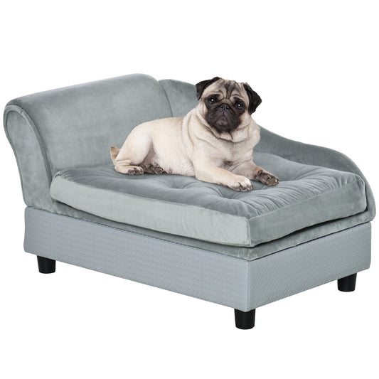 PawHut Luxury Fancy Dog Bed for Small Dogs with Hidden Storage