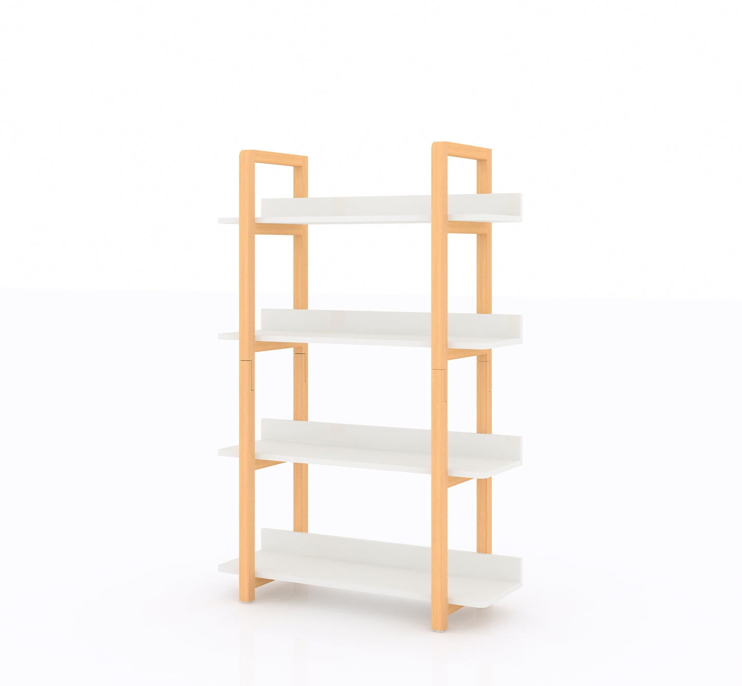 Multifunction Bookcase with Solid Wood Frame