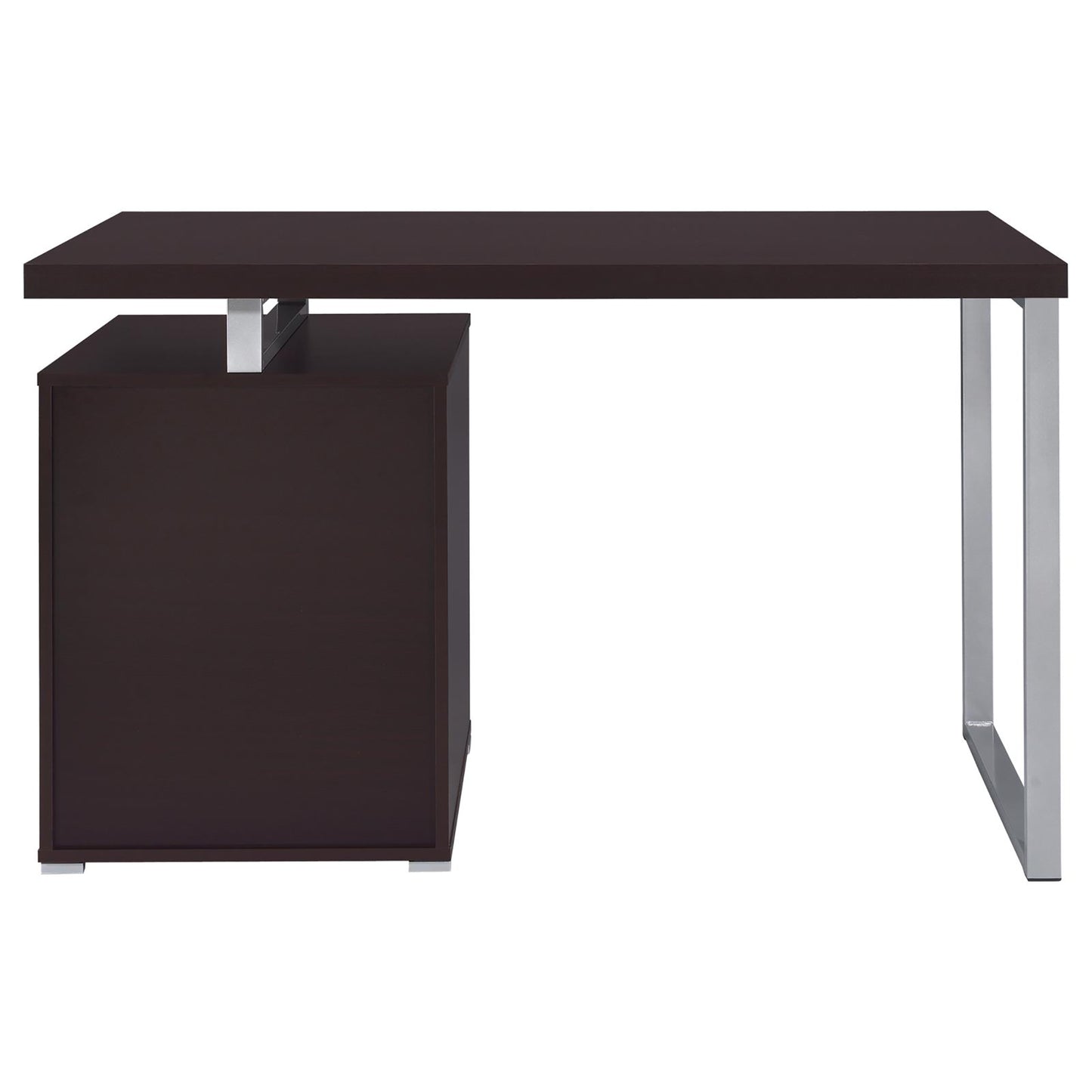 Tobin Cappuccino 3-drawer Reversible Office Desk