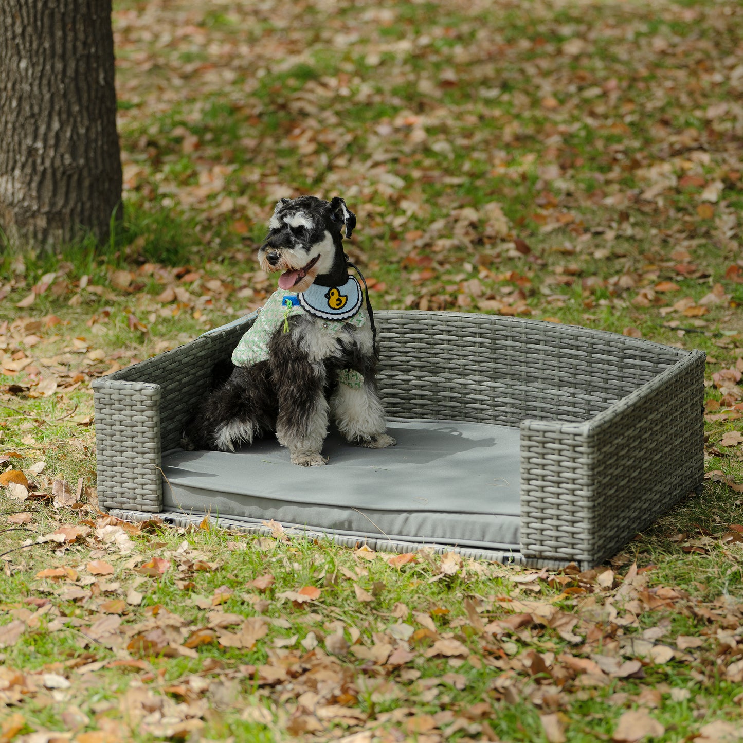Comfy Outdoor Dog Bed in Dark Grey