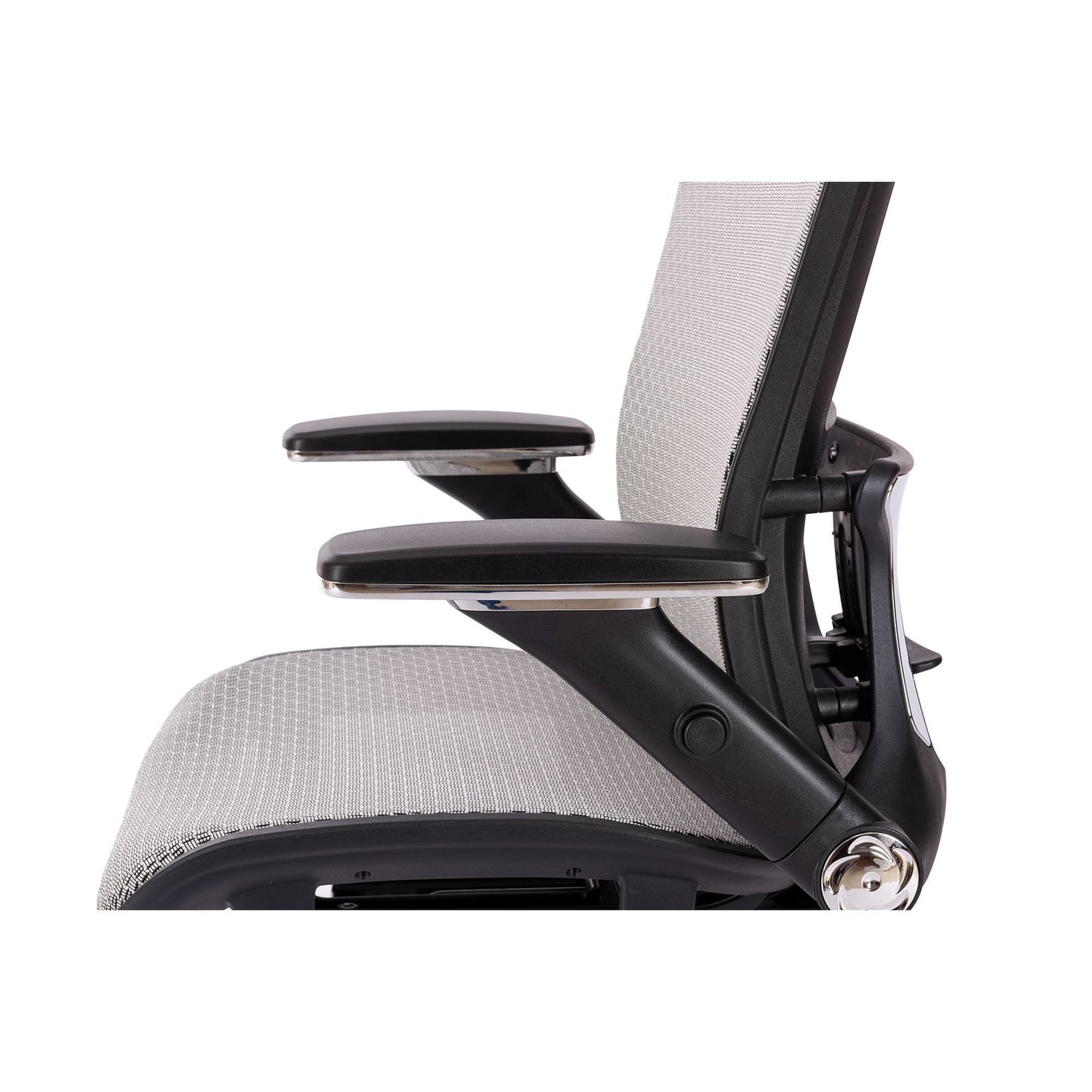 Ergona Grey Mesh Office Chair w/ Adjustable Headrest with Flip-Up Arms