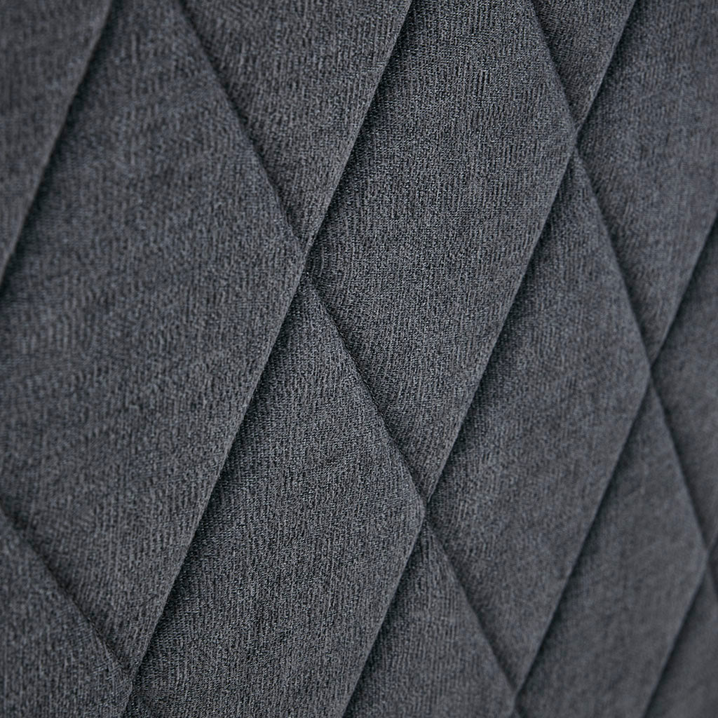 Rowen Queen Platform Bed in Charcoal Fabric
