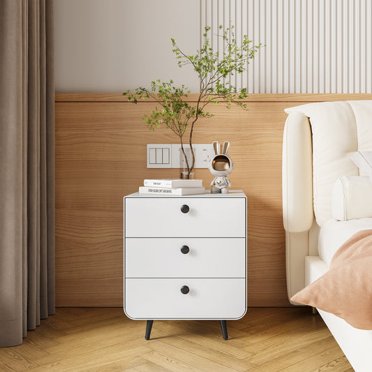Cache Steel Night Stand in white Finish