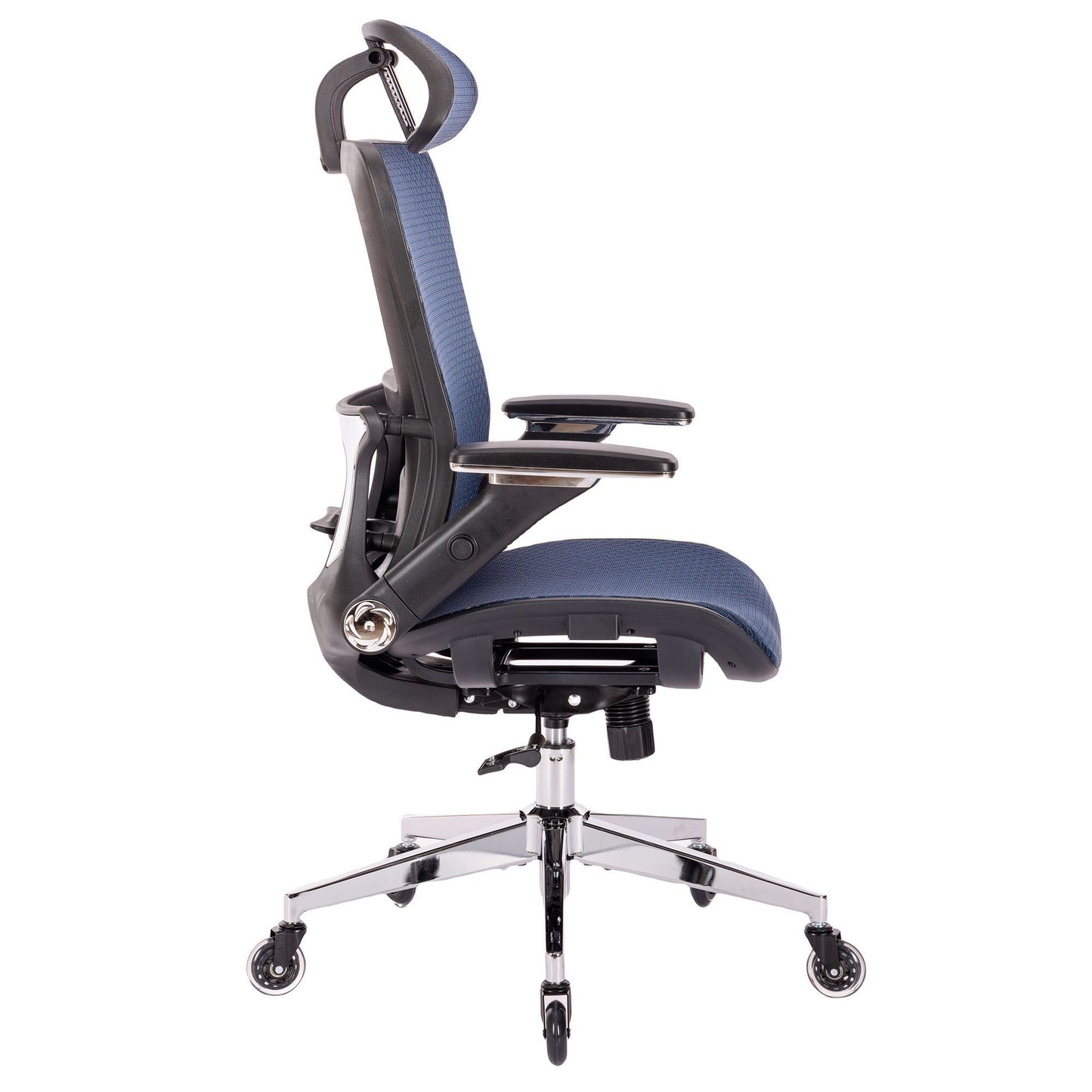 Kimmie Blue Office Chair w/ Adjustable Headrest with Flip-Up Arms