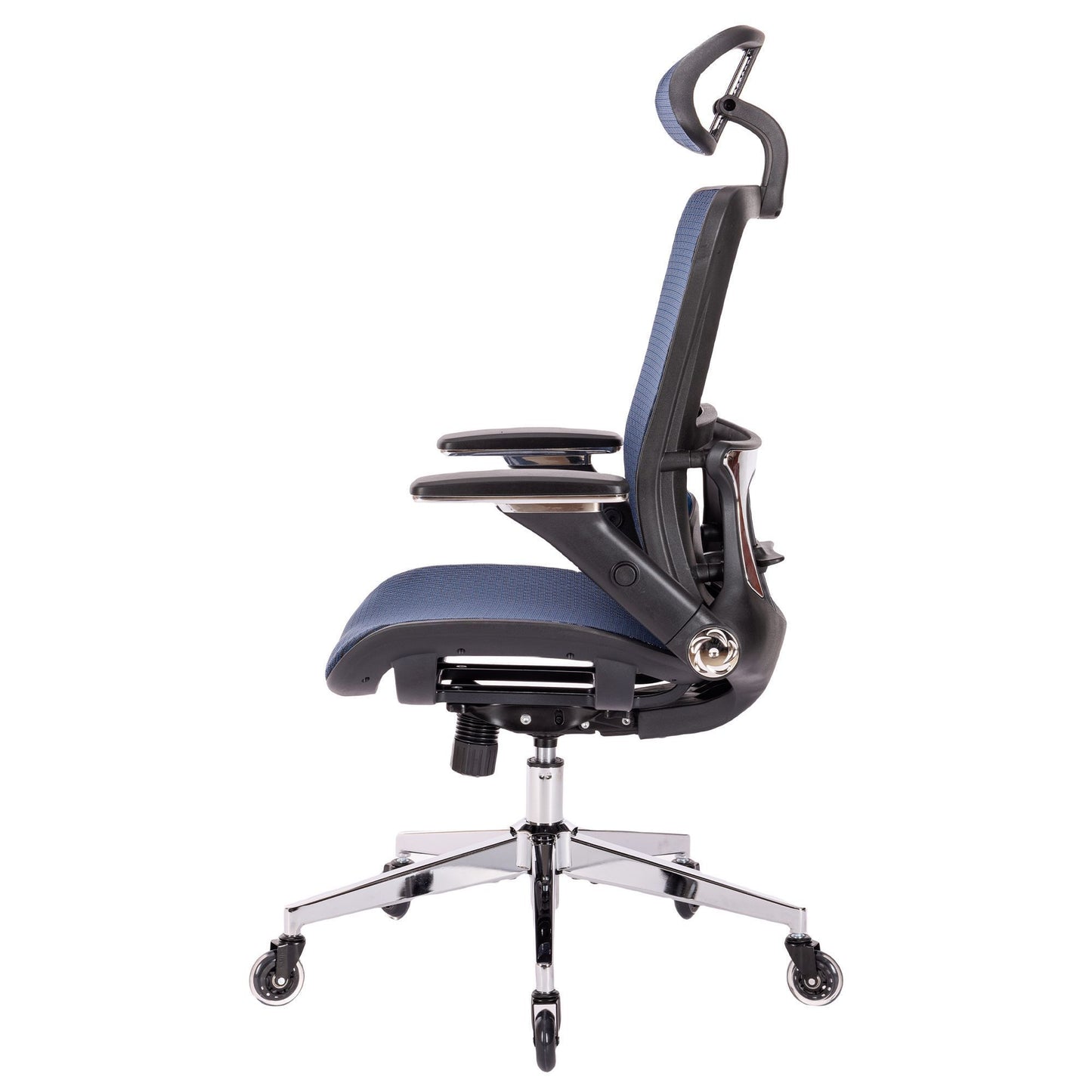 Kimmie Blue Office Chair w/ Adjustable Headrest with Flip-Up Arms