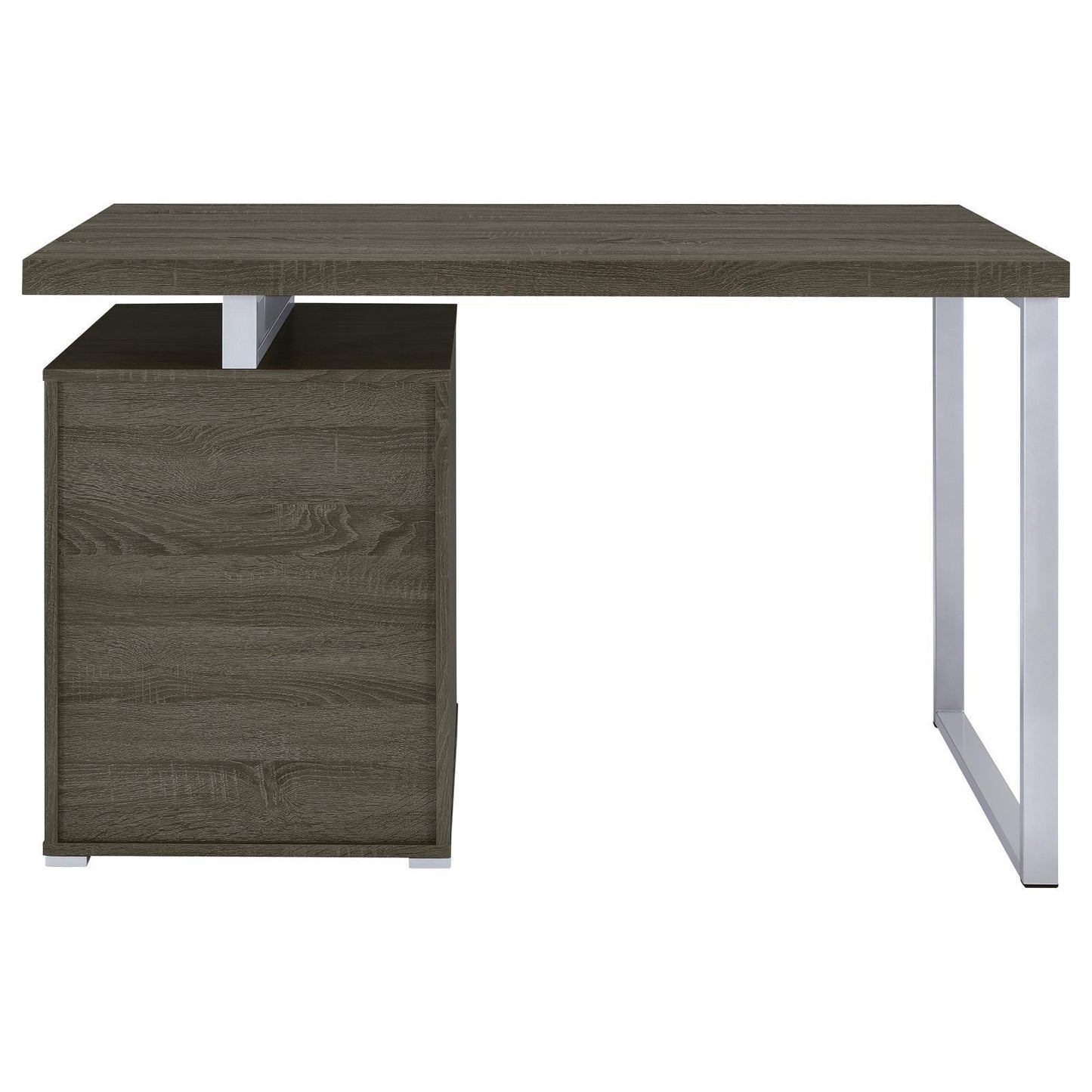 Tobin Weathered Grey 3-drawer Reversible Office Desk