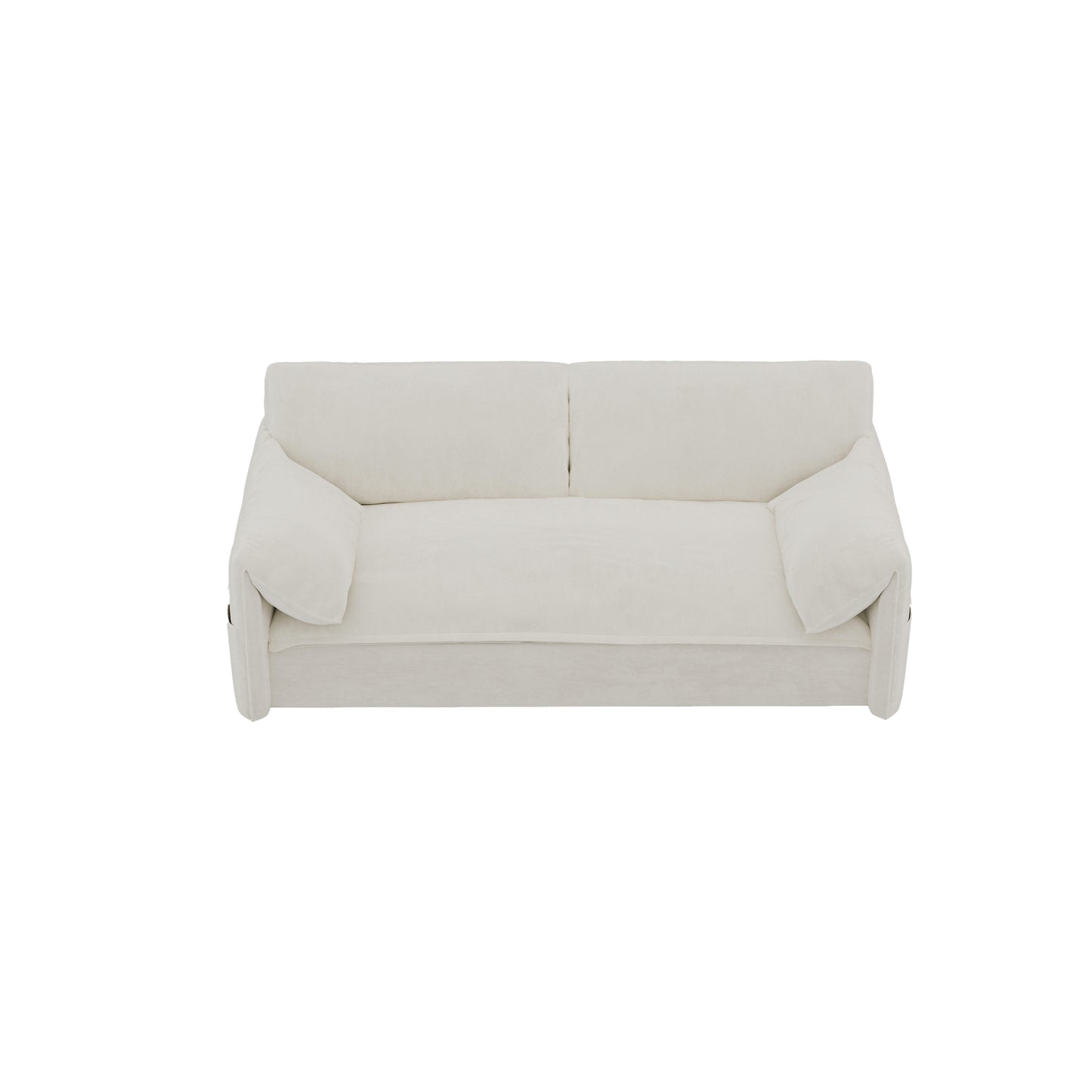 63.8" Morrison Beige Queen Sofa Sleeper with Side Storage