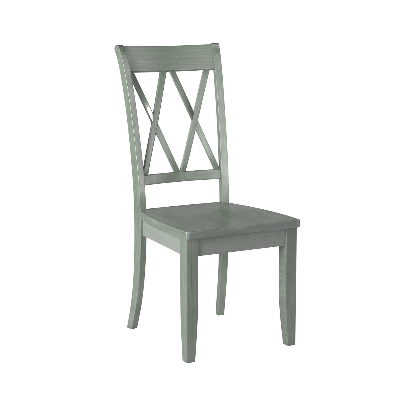 Trina Casual Teal Finish Side Chairs (Set of 2 )