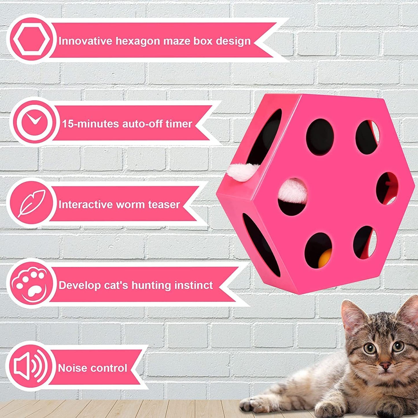 FluffyDream Interactive Cat Maze Box Toy