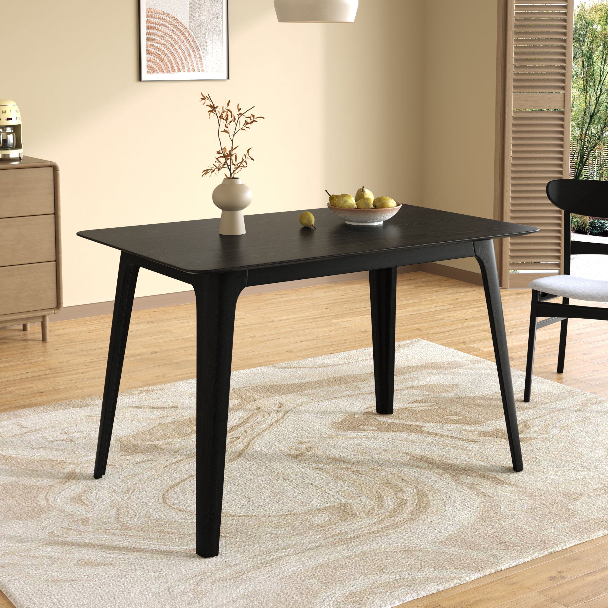Elysian Dining Table with Solid Wood Legs