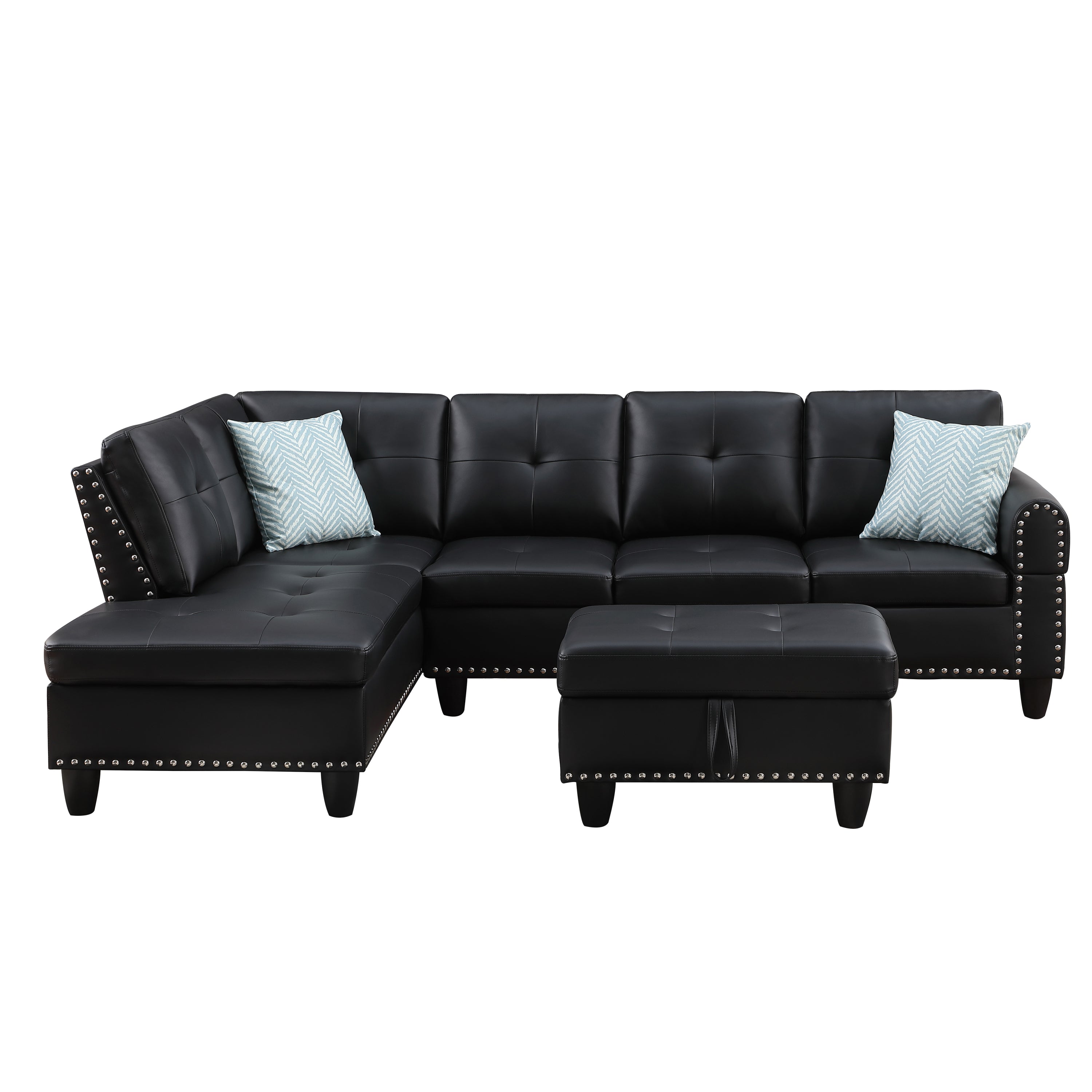 Irine Traditional Faux Leather Sectional