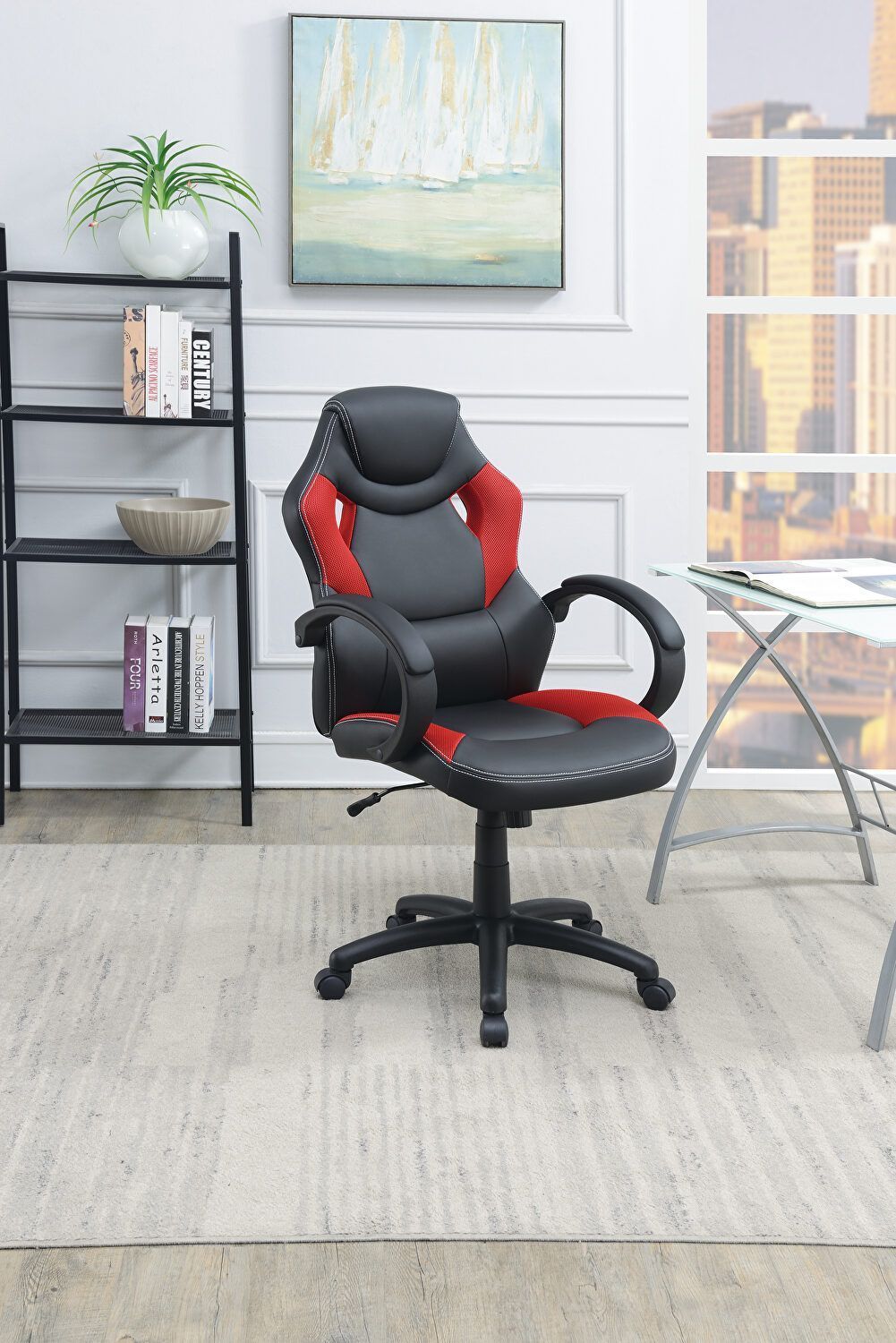 Kpak Gaming Office Chair in Black And Red Color