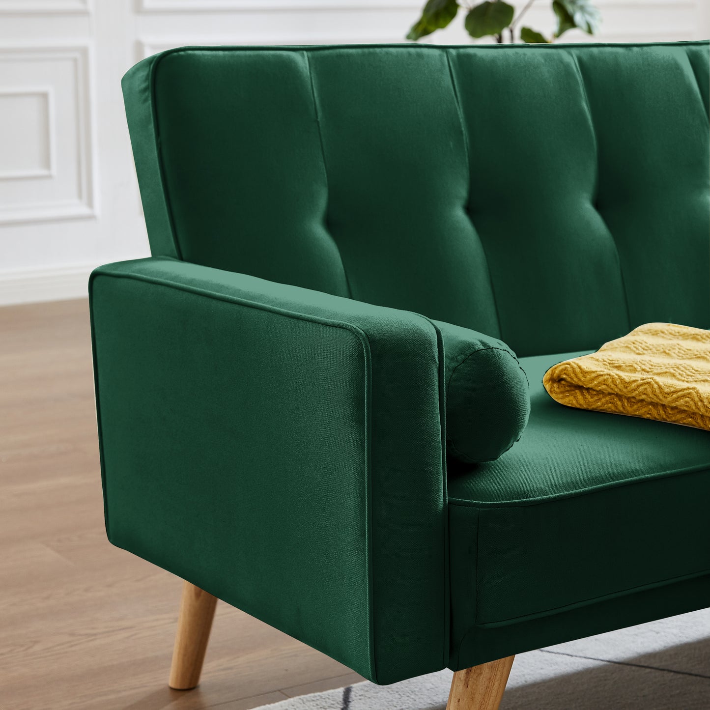 Myra Green Linen Chesterfield Sofa