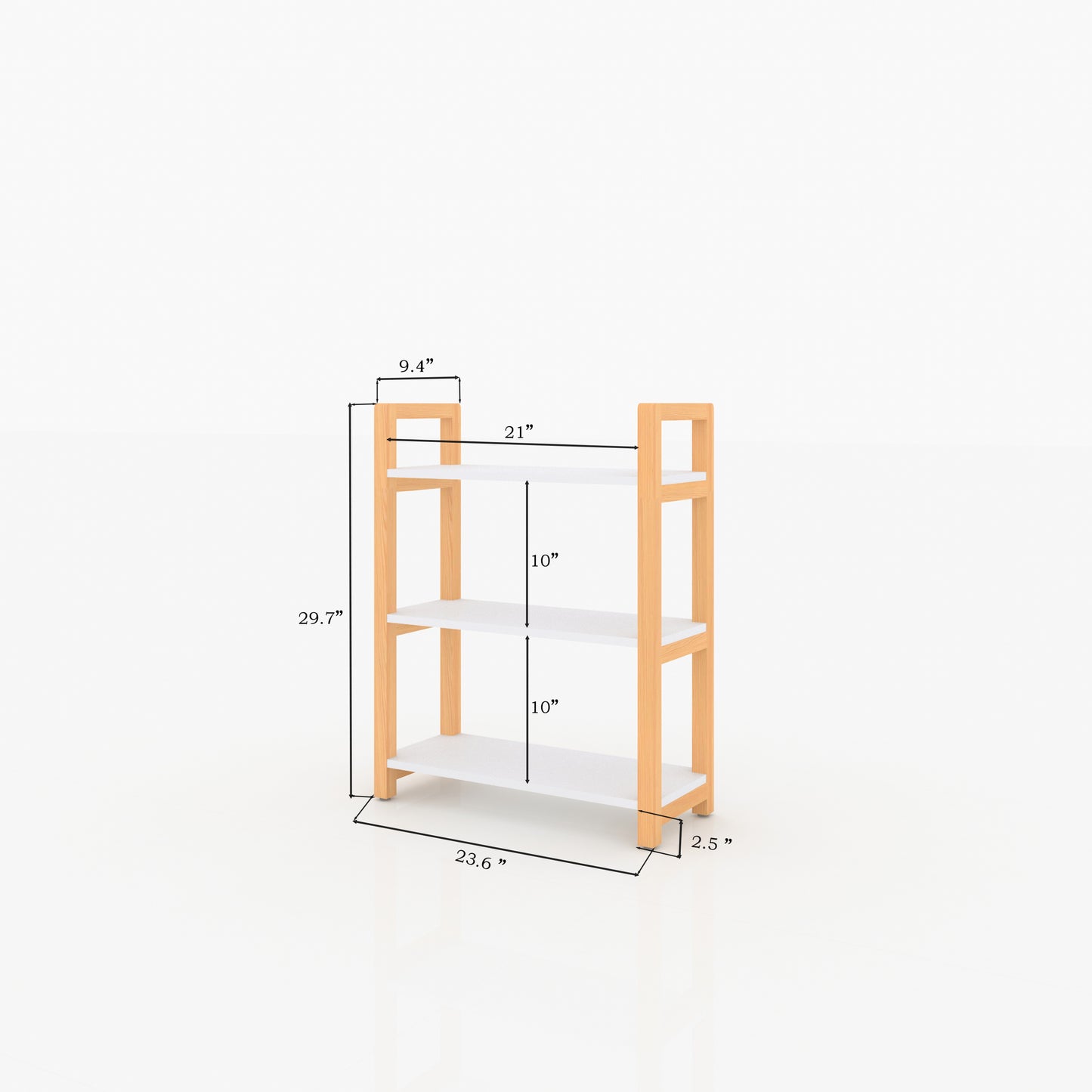 Multifunction 3-tiers Storage Bookcase