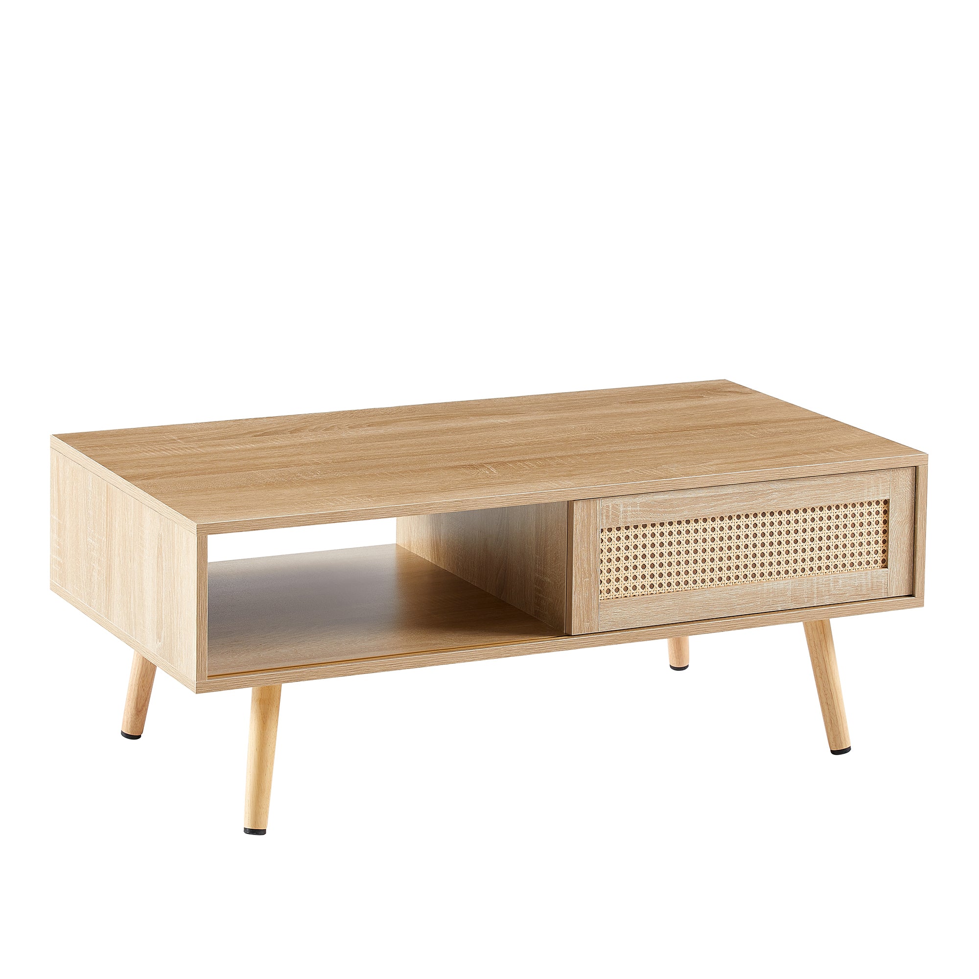 Courage Rattan Coffee Table w/ Sliding Door