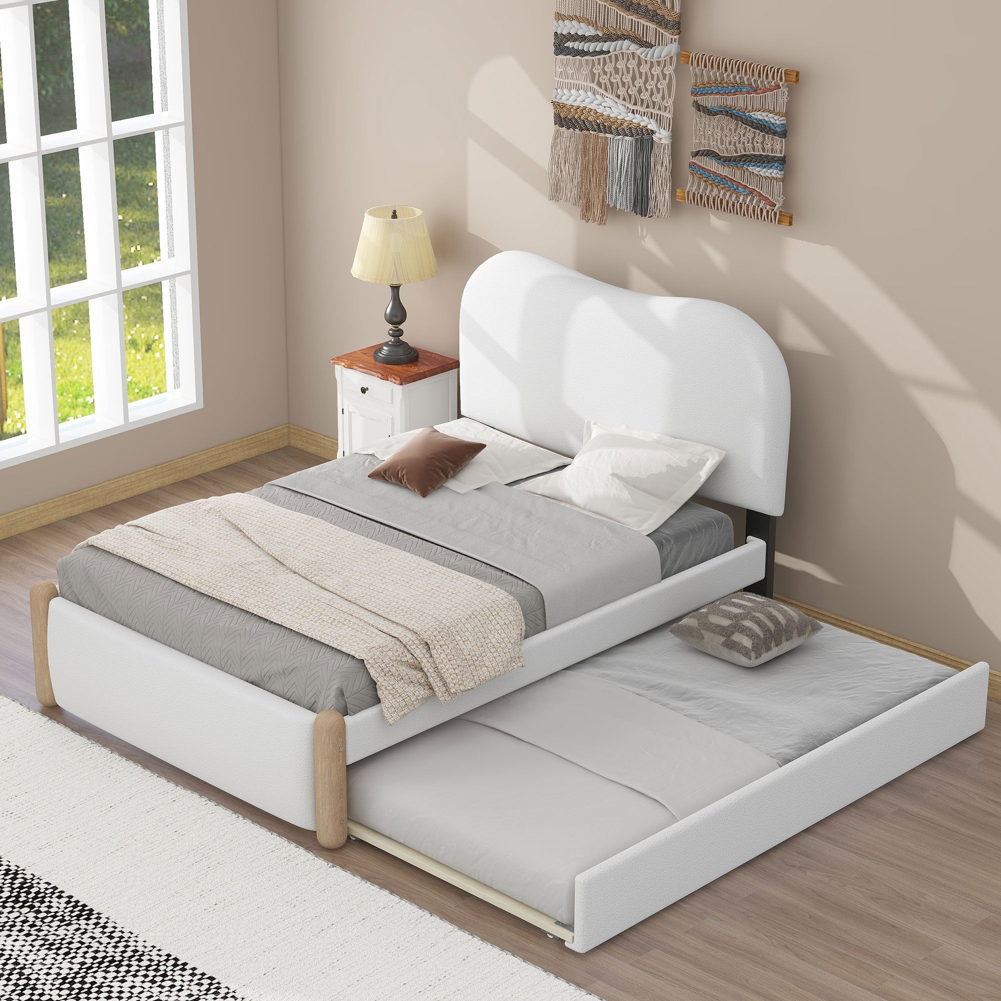 Oakline Twin Size Upholstered Platform Bed