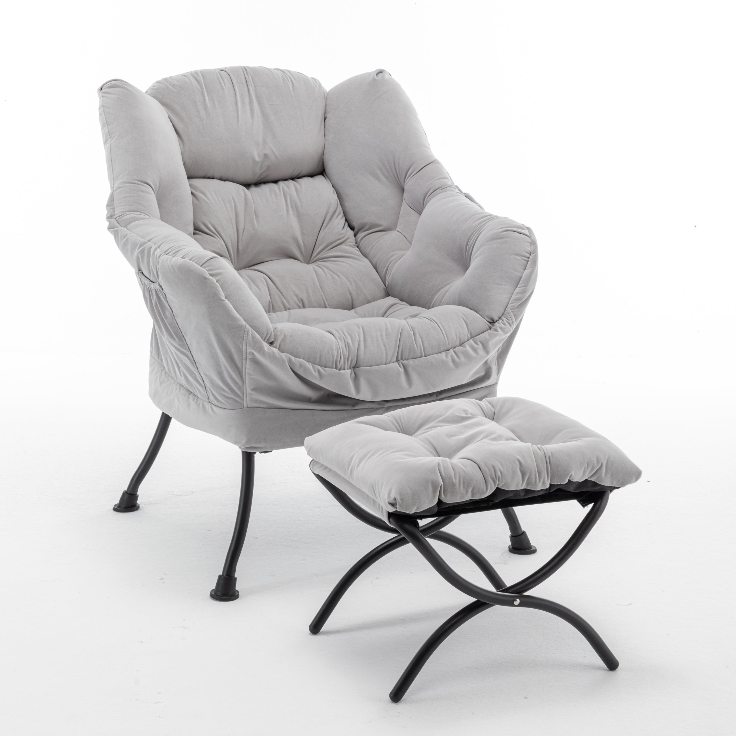 Comfiy Cool Accent Recliner Chair with Ottoman