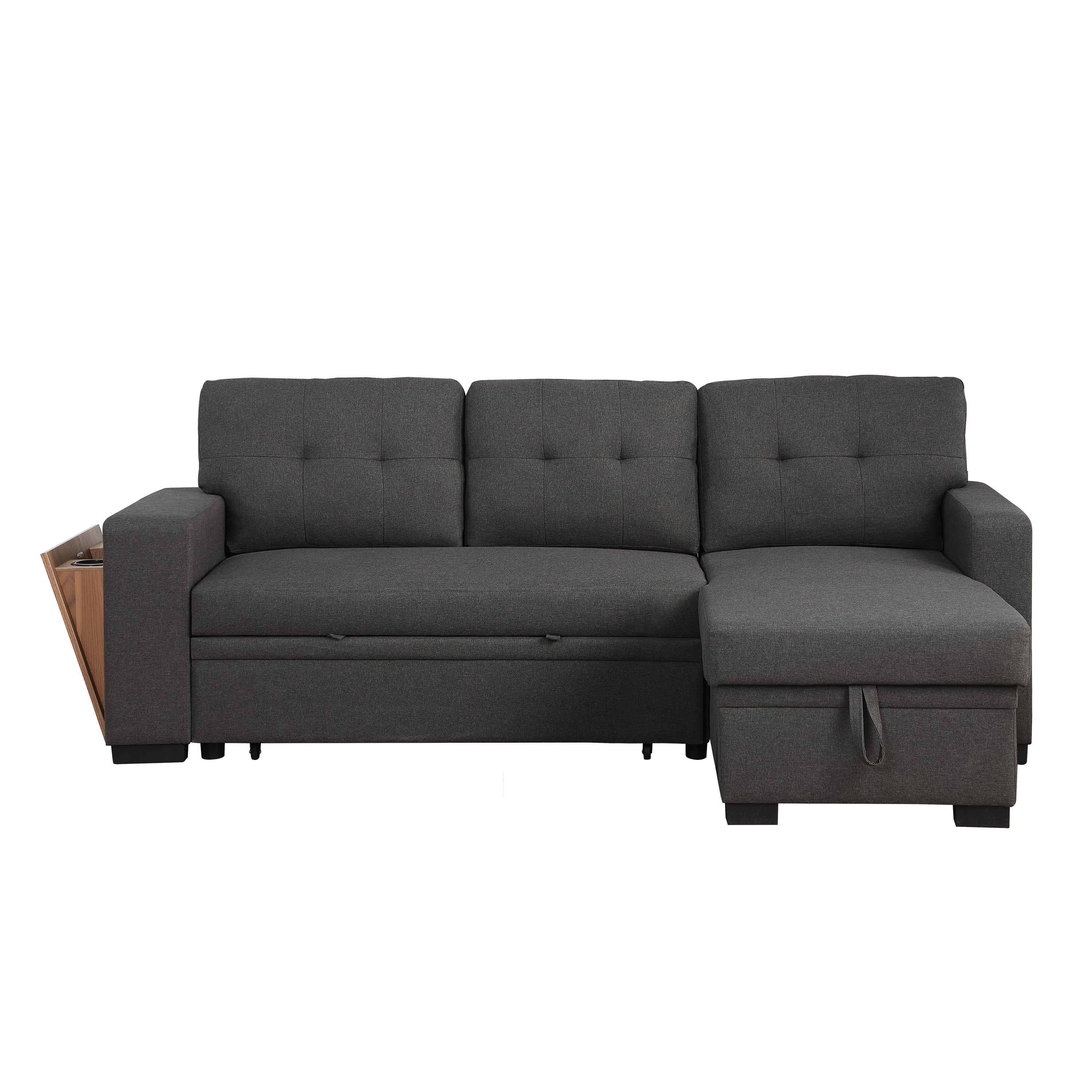 Prisma Modern Dark Gray 3-Piece Upholstered Sectional