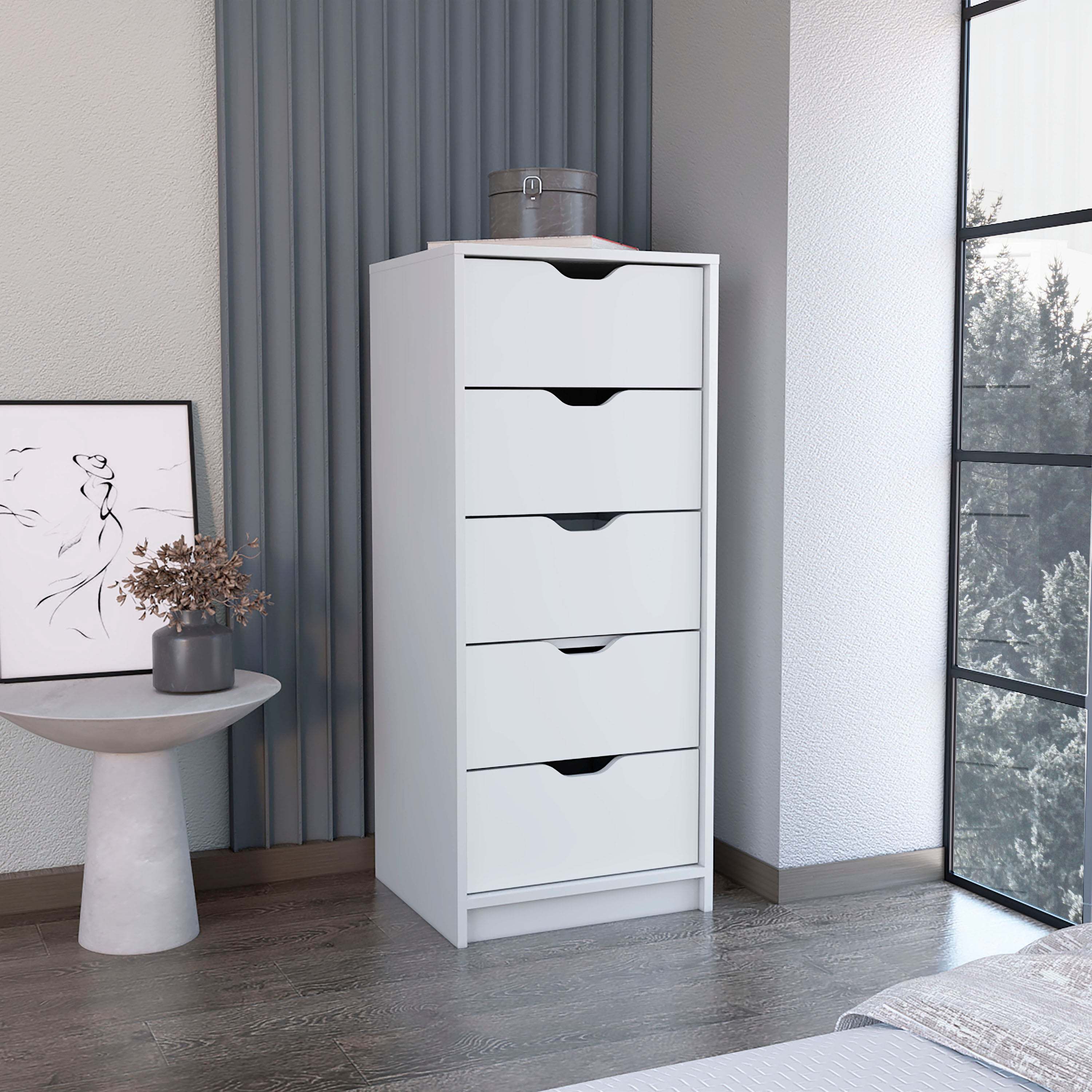 Strata White Slim Storage Chest