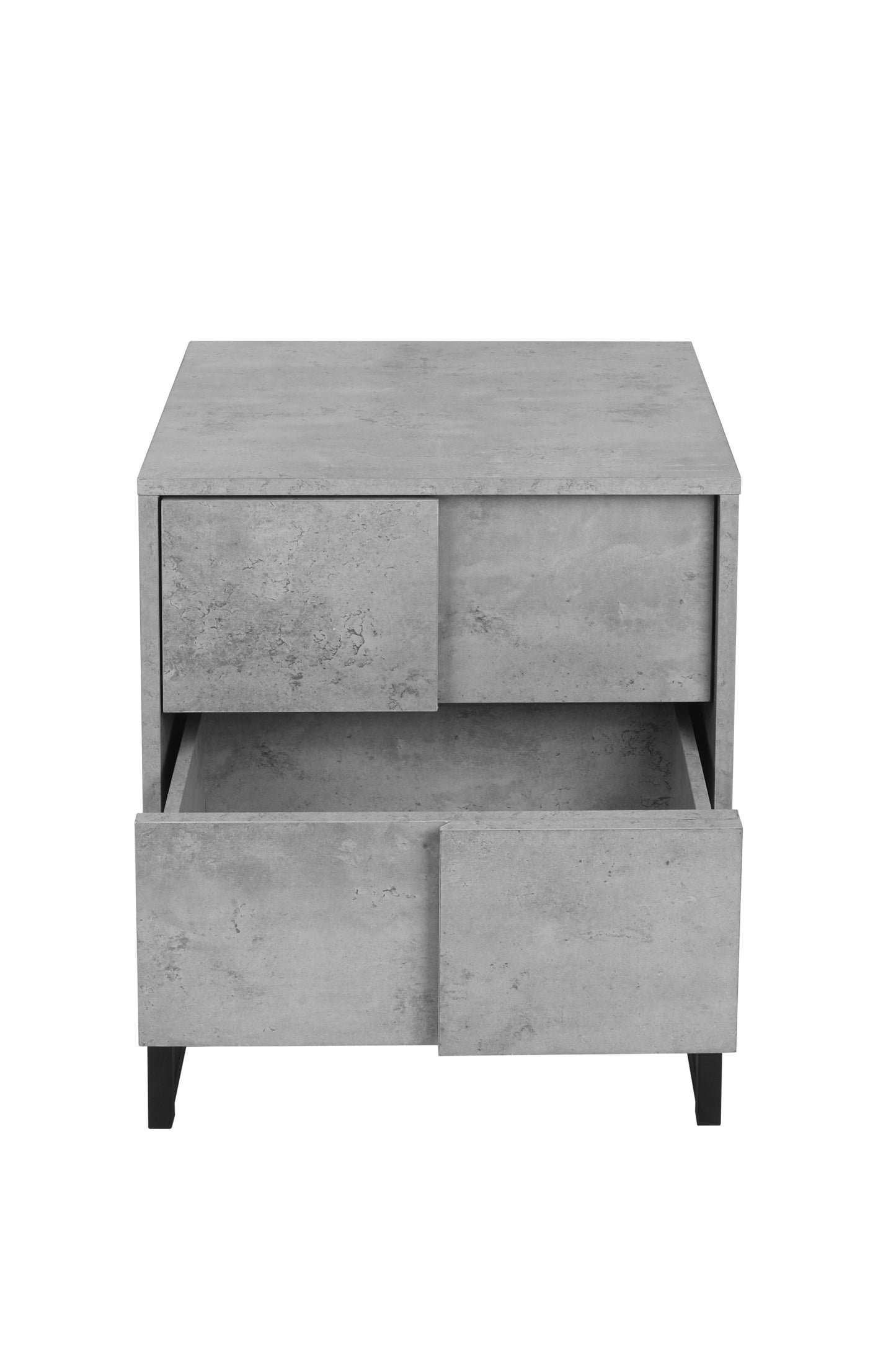 Geo Nightstand in Cement Grey Finish