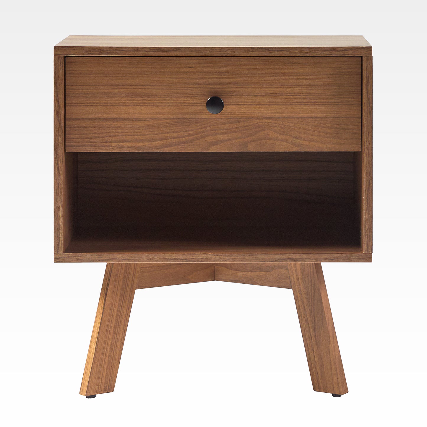 Mid-Century Modern Minimalist 1-Drawer Nightstand