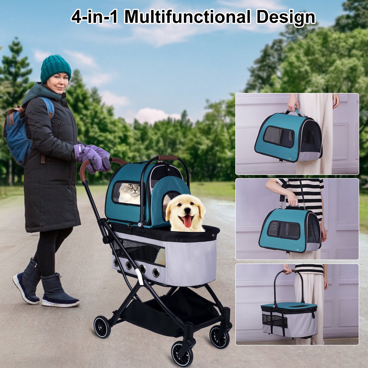 Trylon Automatic Folding Double Decker Pet Trolley