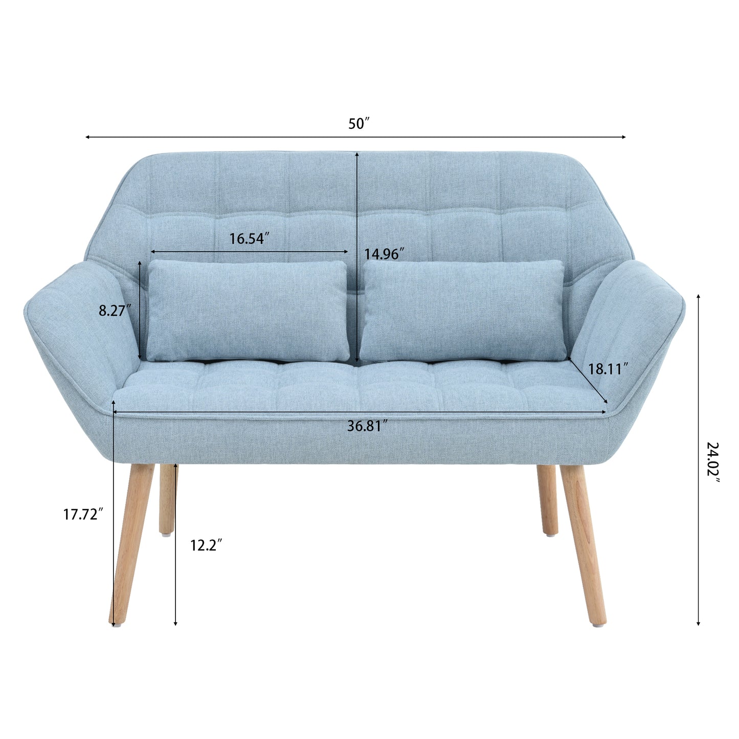 Alyssa Blue Love Seat