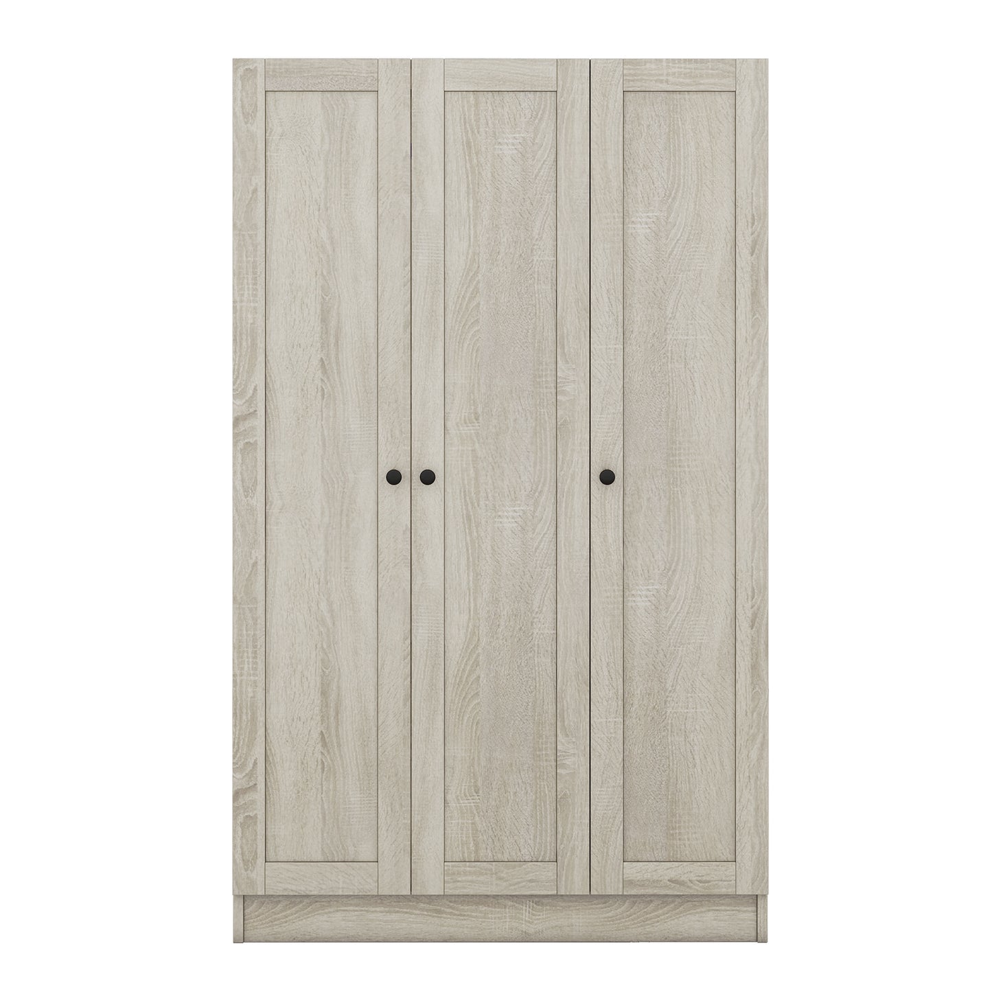 3-Door Shutter Wardrobe with shelves in Gray