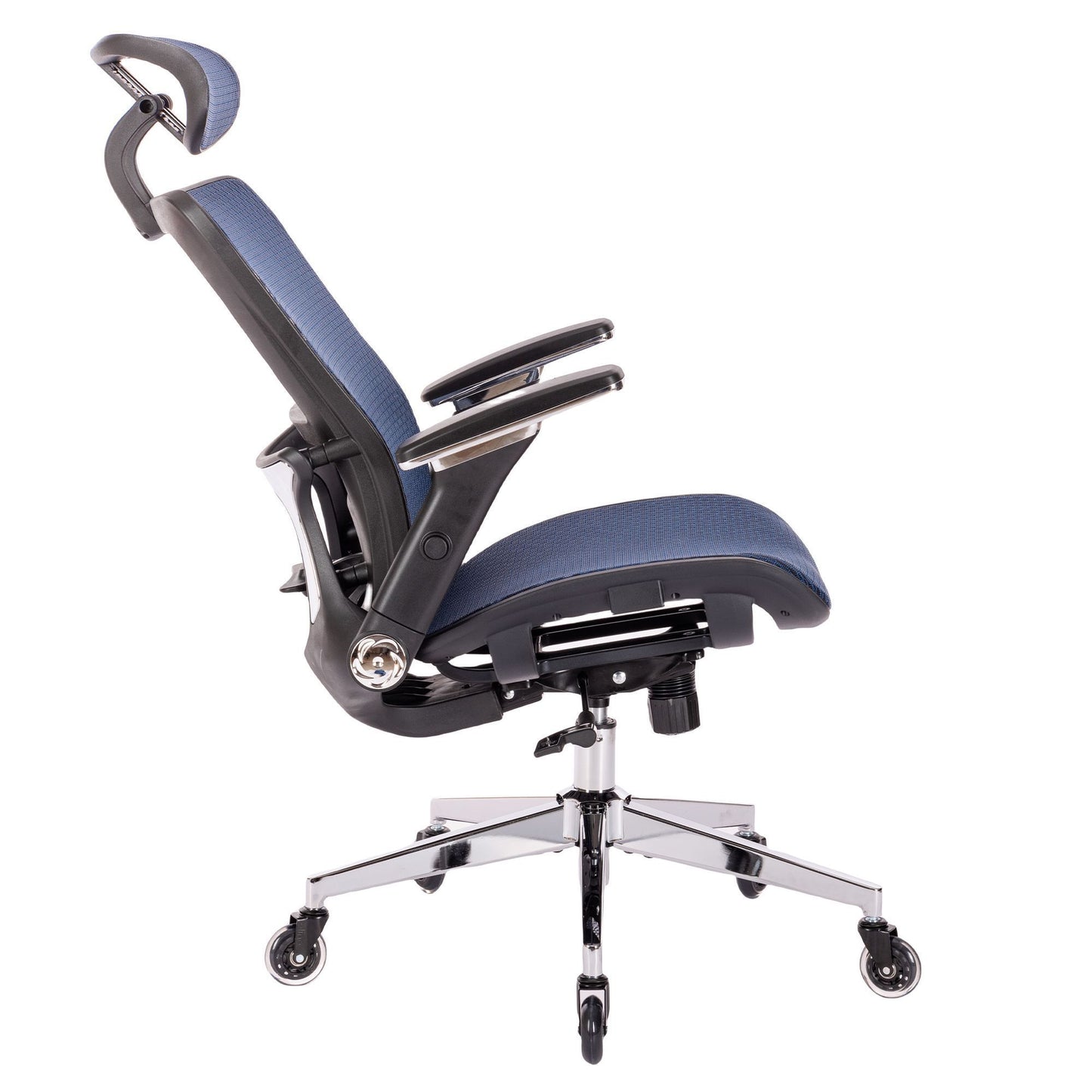 Kimmie Blue Office Chair w/ Adjustable Headrest with Flip-Up Arms