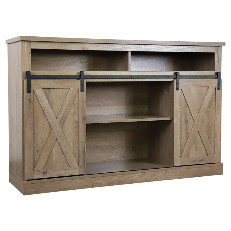 Farmhouse TV Stand w/ Sliding Barn Door