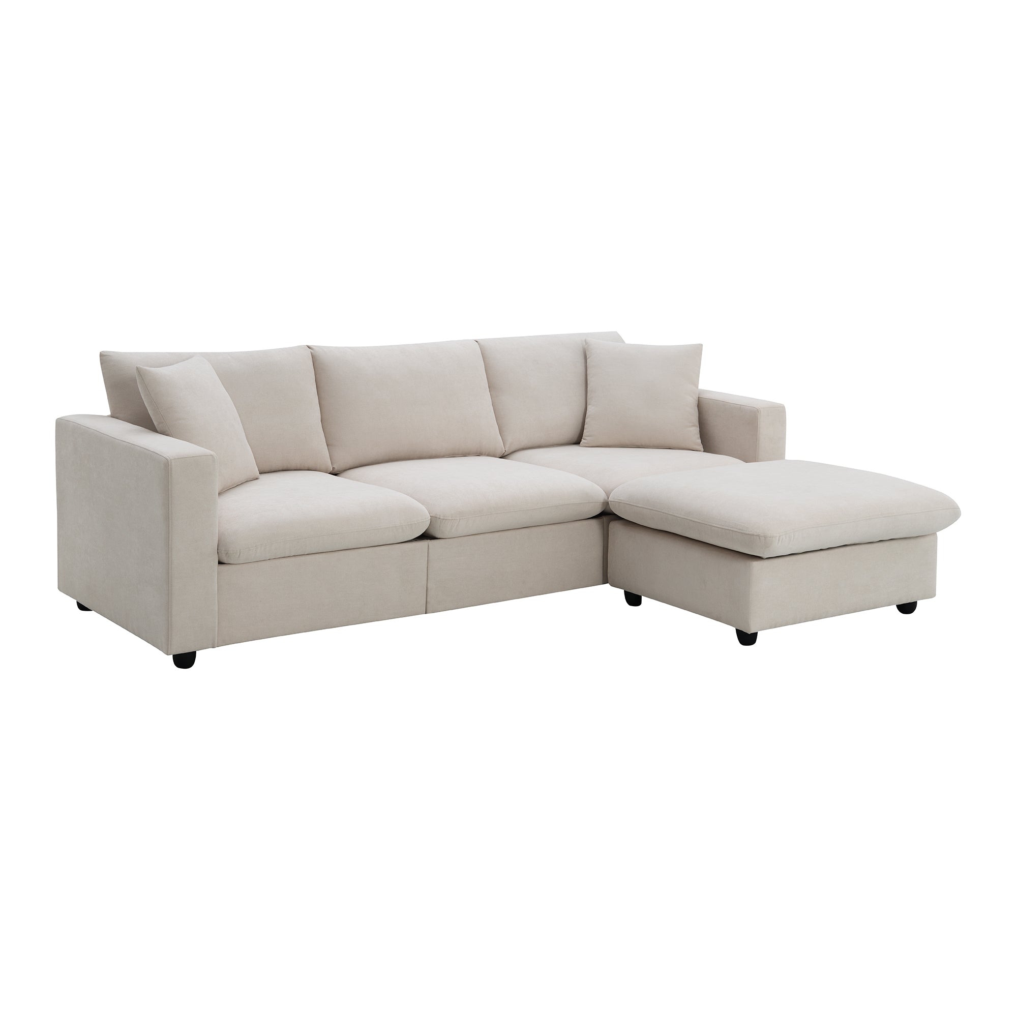 Sara Modern Sectional Sofa in Beige