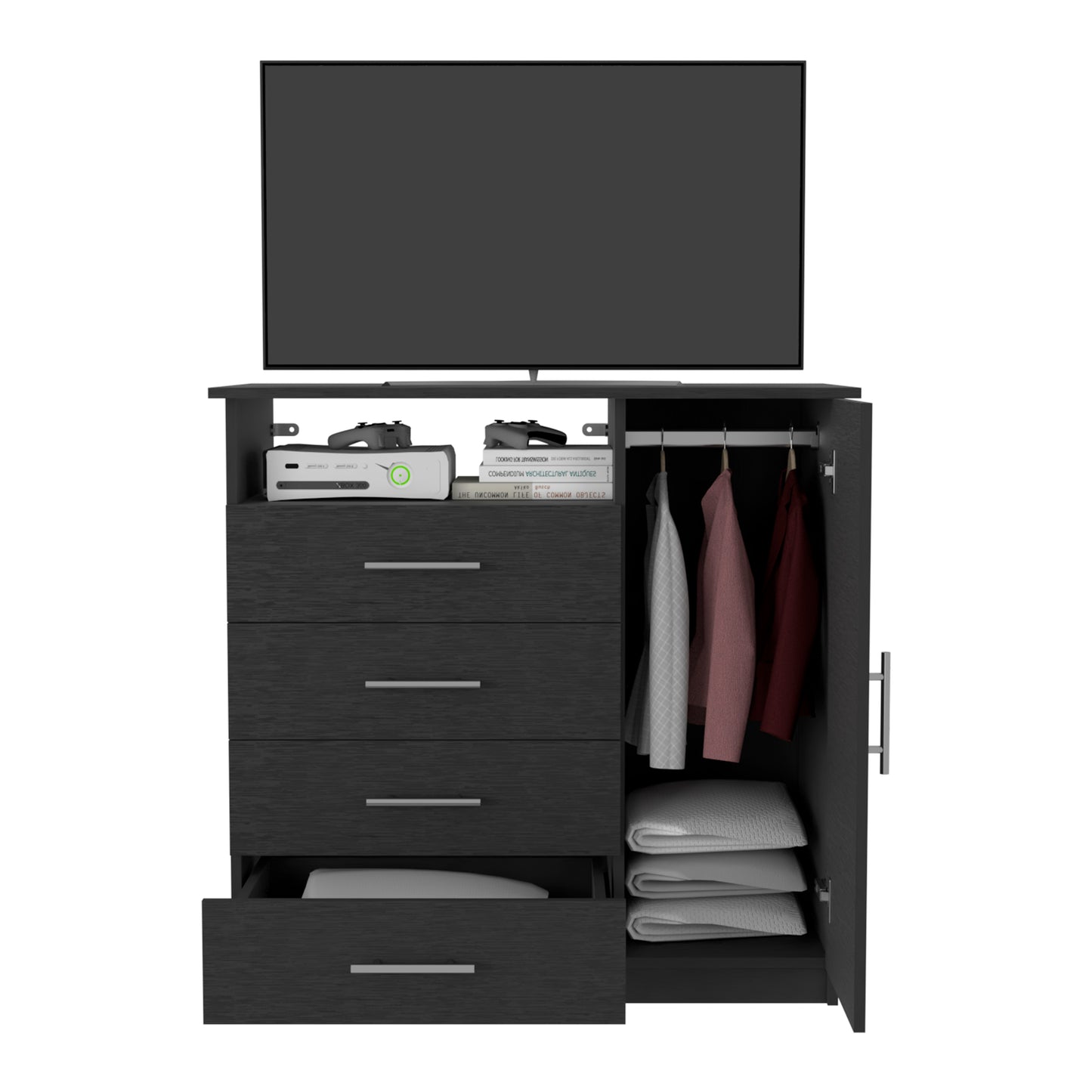 Beaufort Media Chest in Black Finish