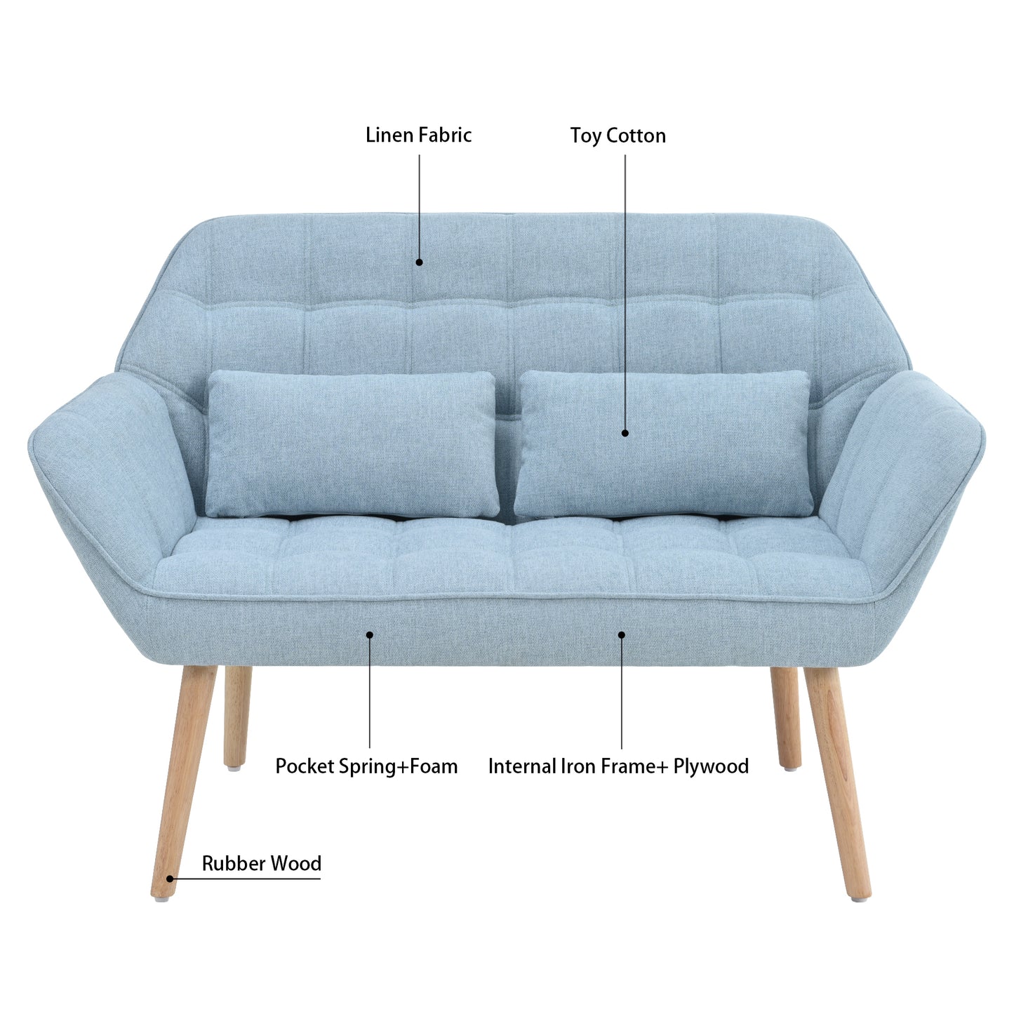 Alyssa Blue Love Seat