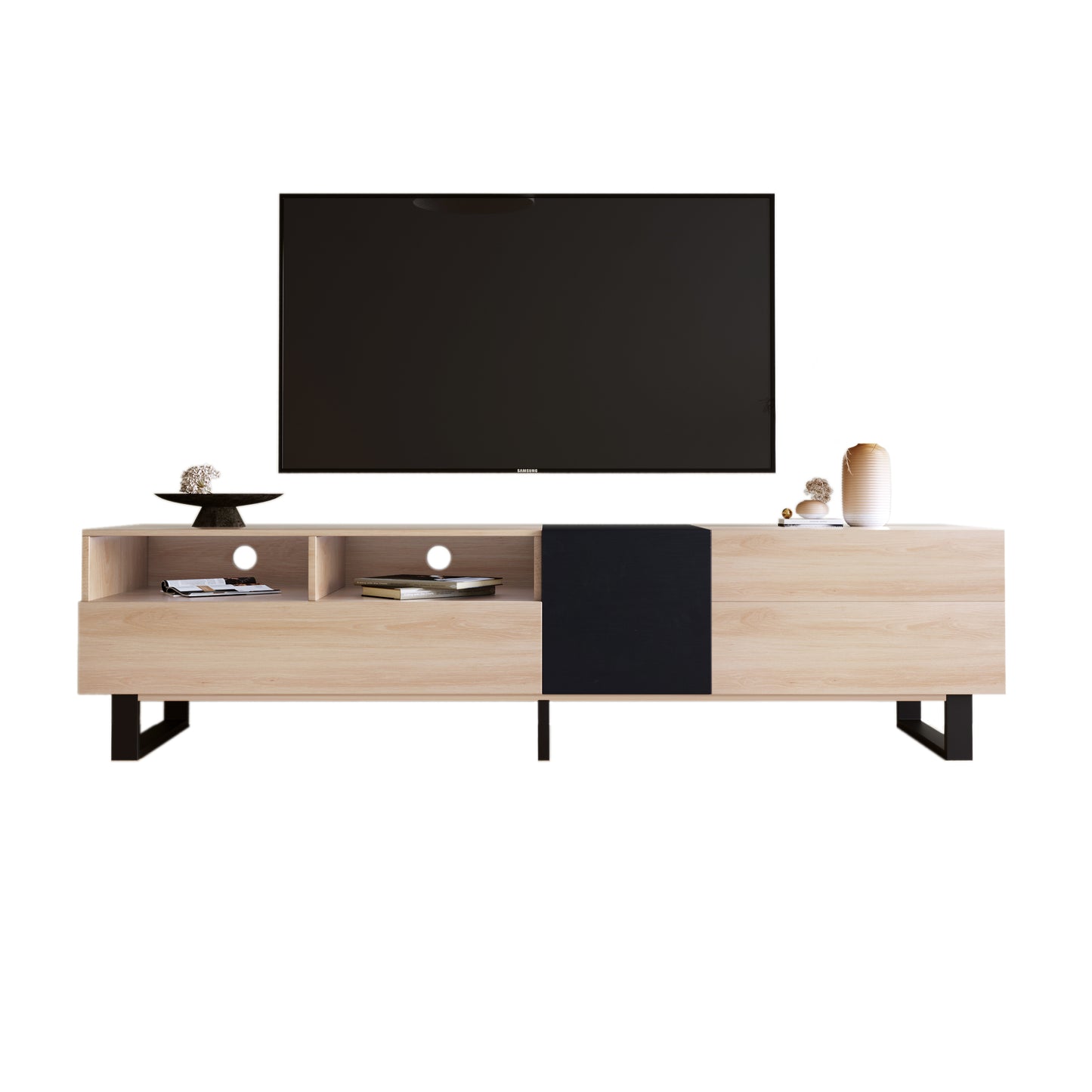 Moderna TV Stand for 80'' TV with Double Storage Space