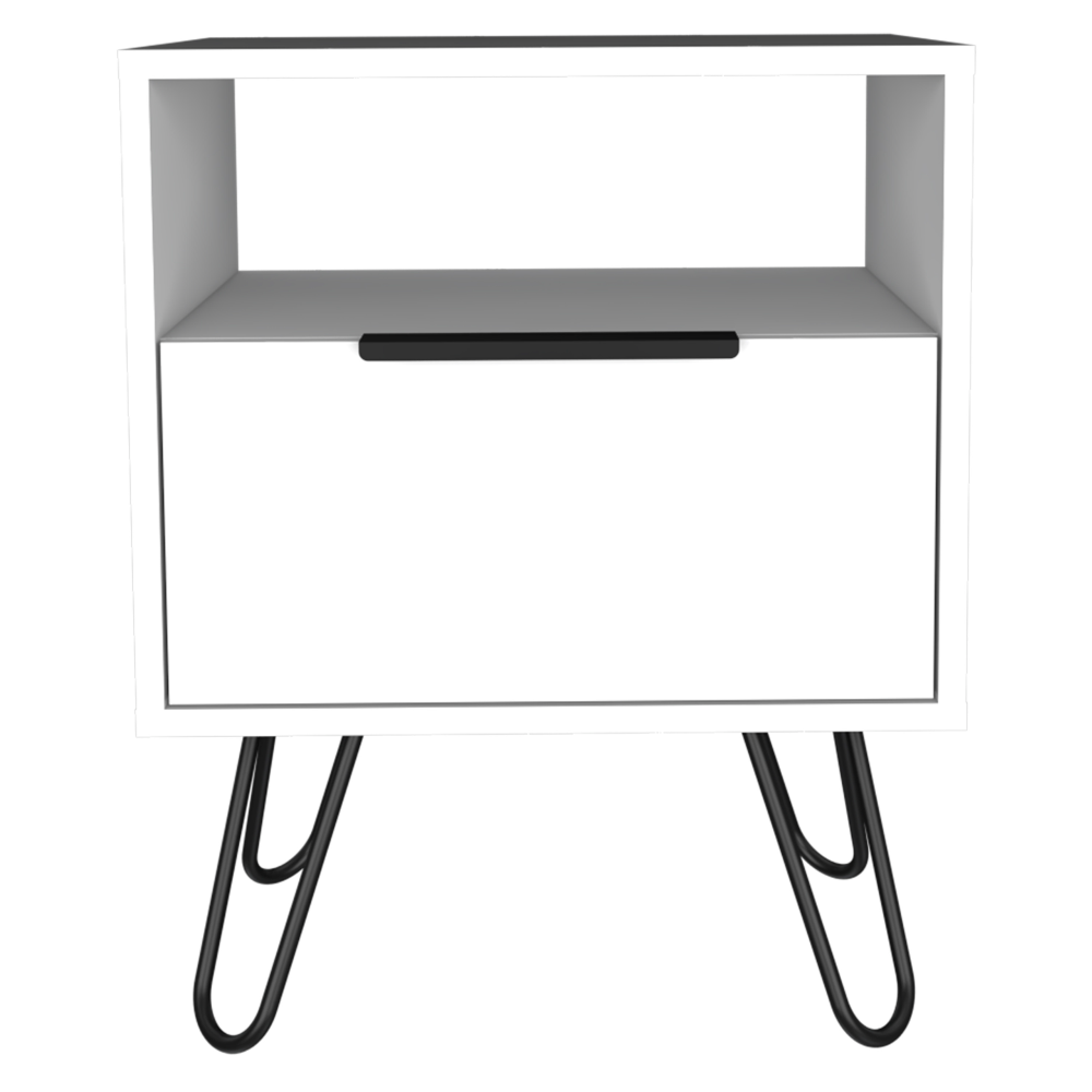 Begonia Nightstand in White Finish