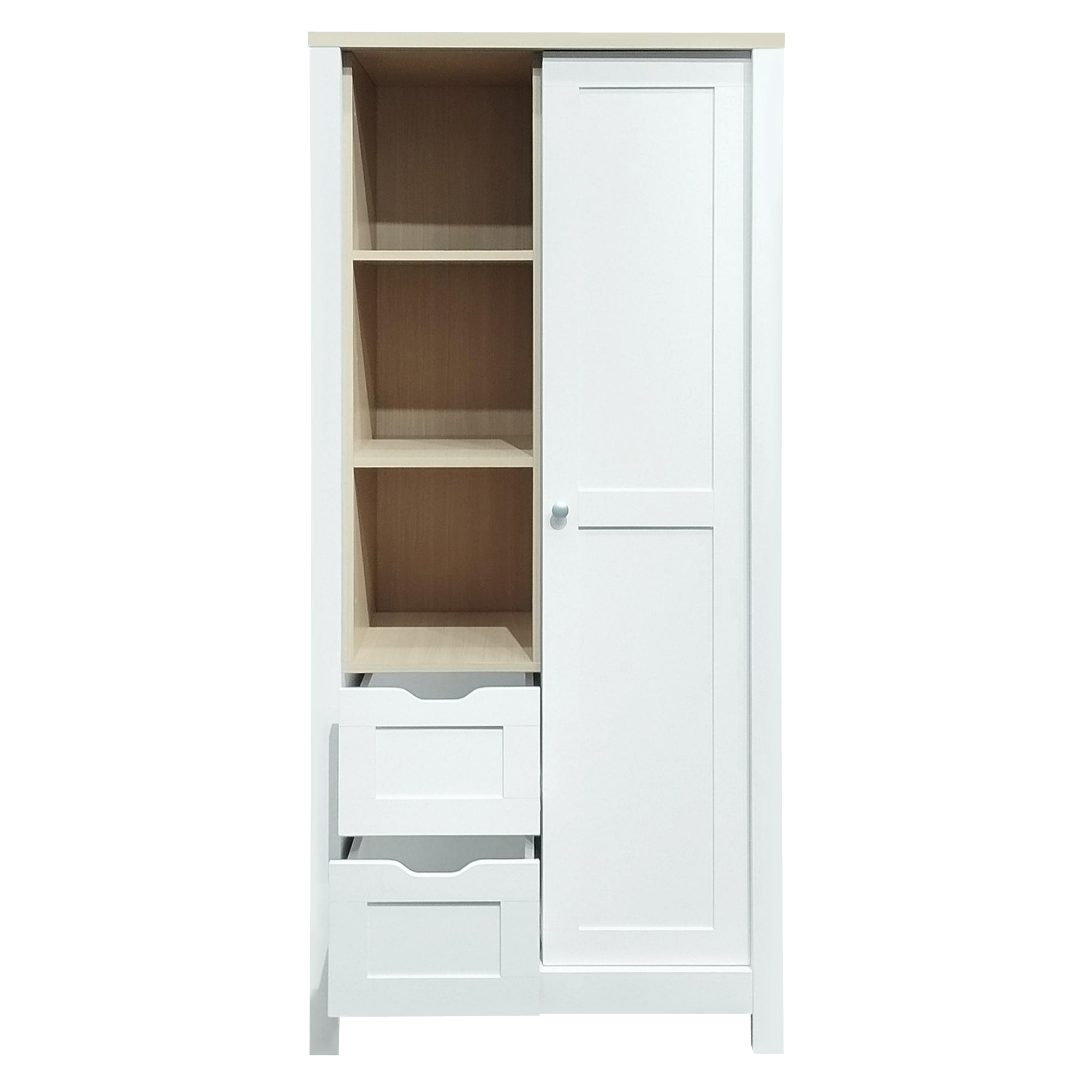 Moderna White Bedroom Storage Wardrobe
