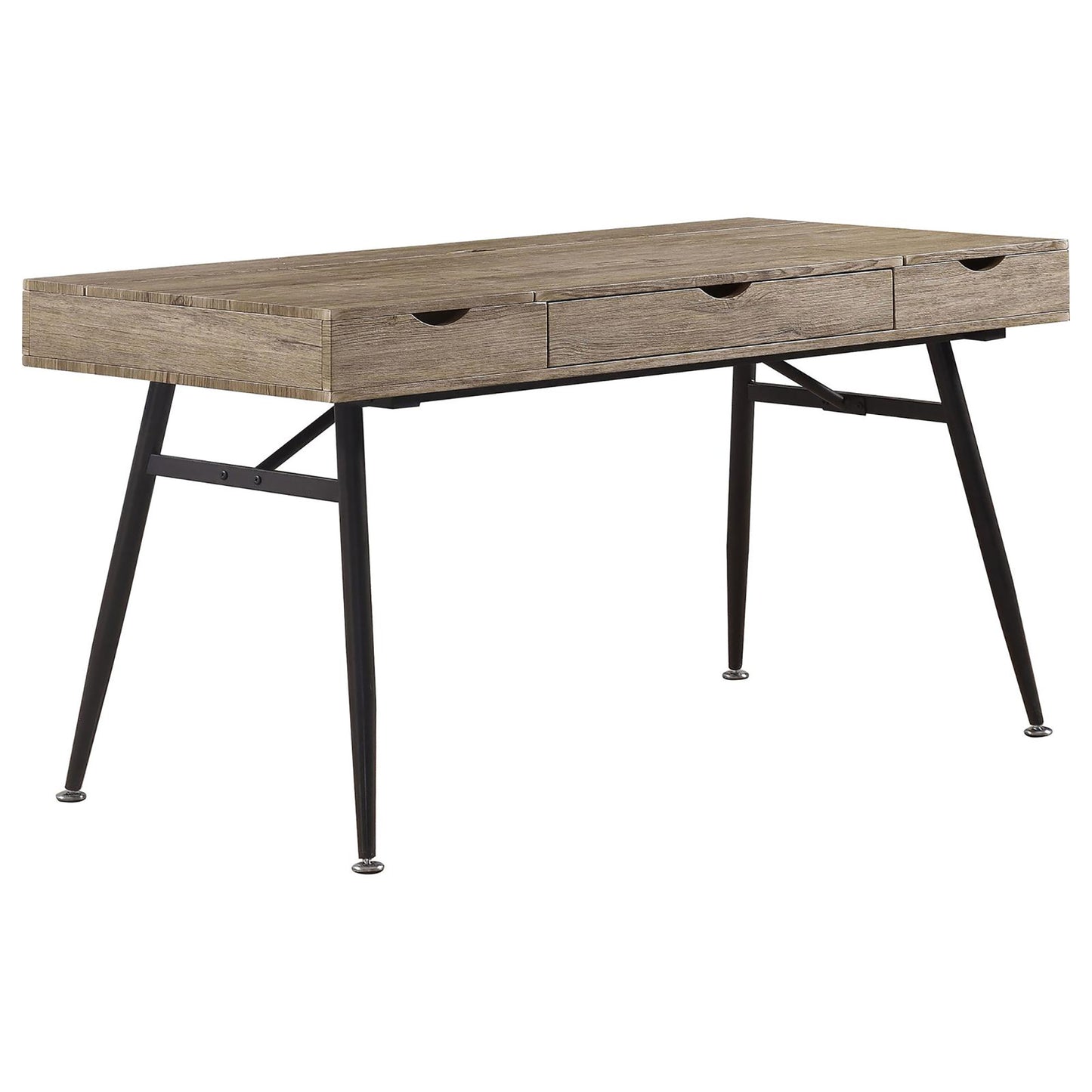 Tobin Rustic Driftwood and Dark Bronze 1-drawer Writing Desk