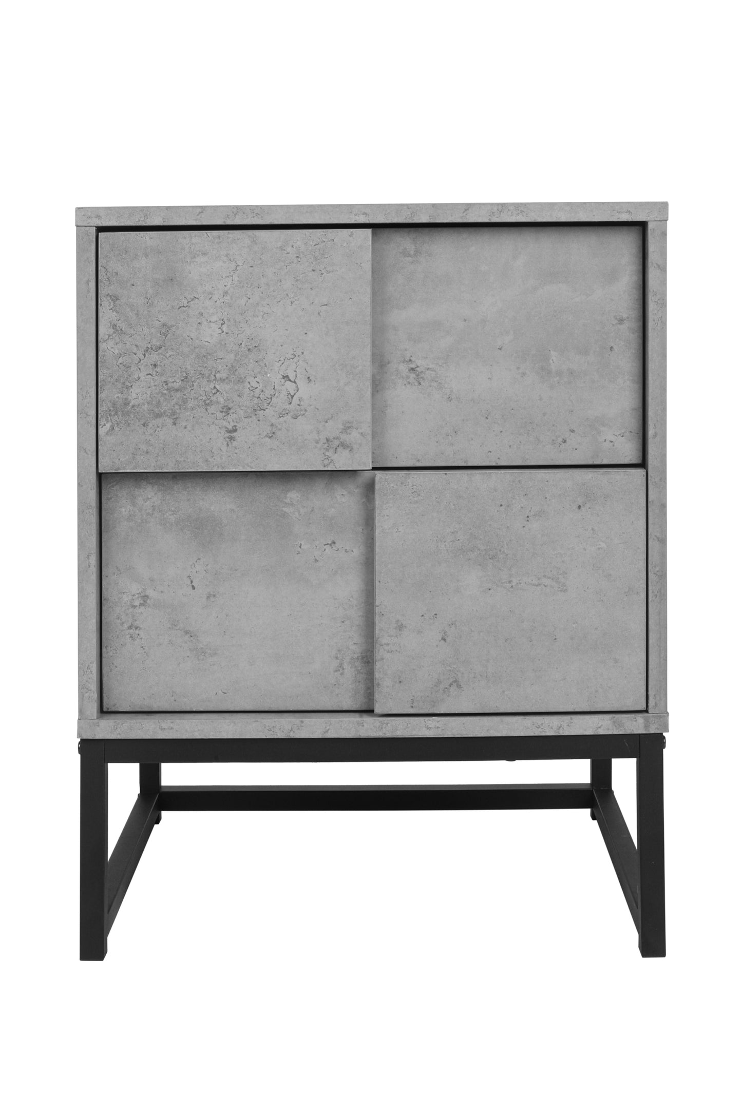 Geo Nightstand in Cement Grey Finish