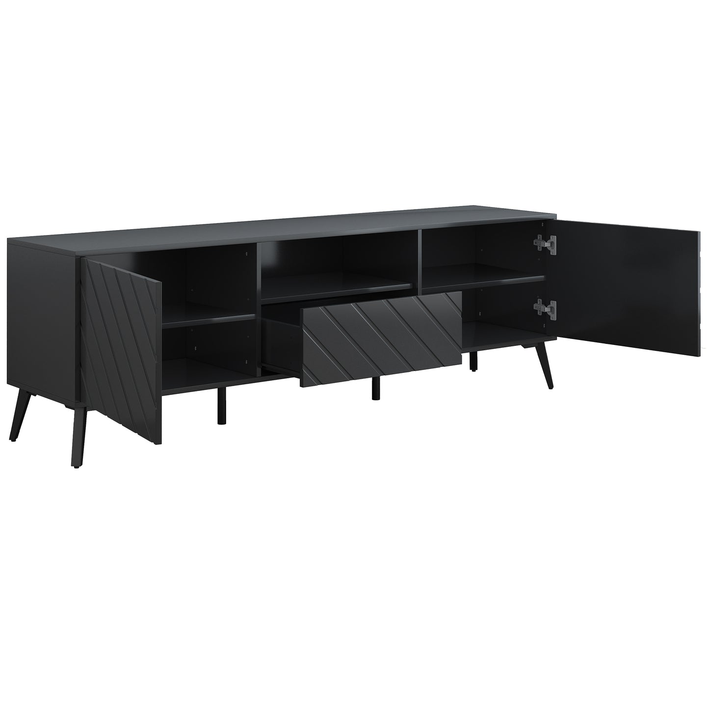 Timber Stand for 70 inch TV in Black Finish