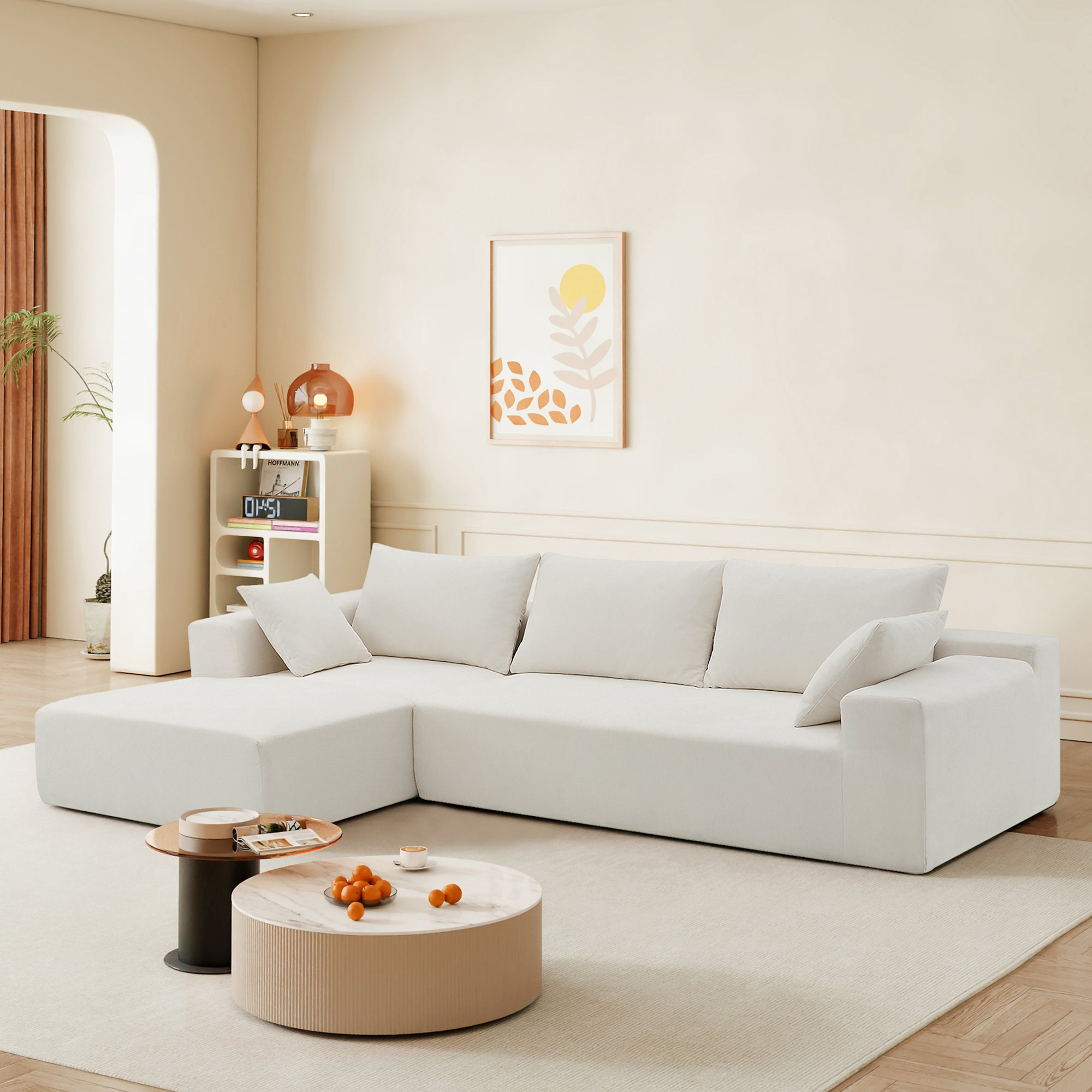 Vertex Cream Modular Sectional