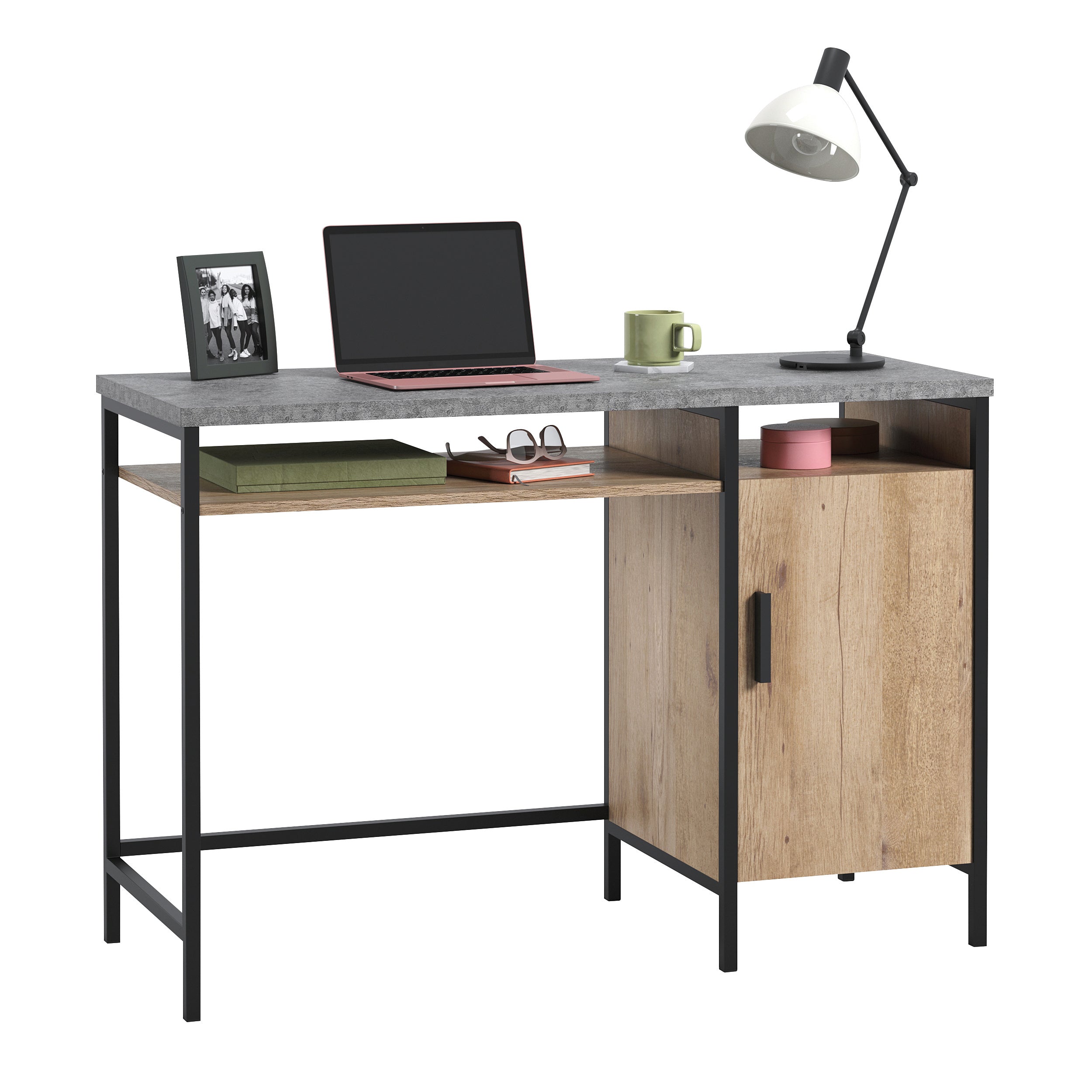 Summit Office Desk in Brown Finish