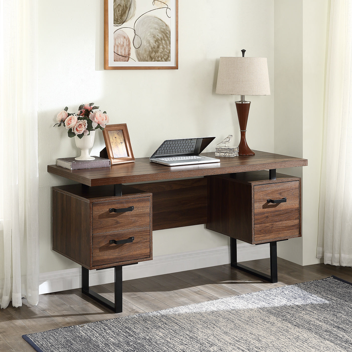 Sterling Home Office Computer Desk with Drawers