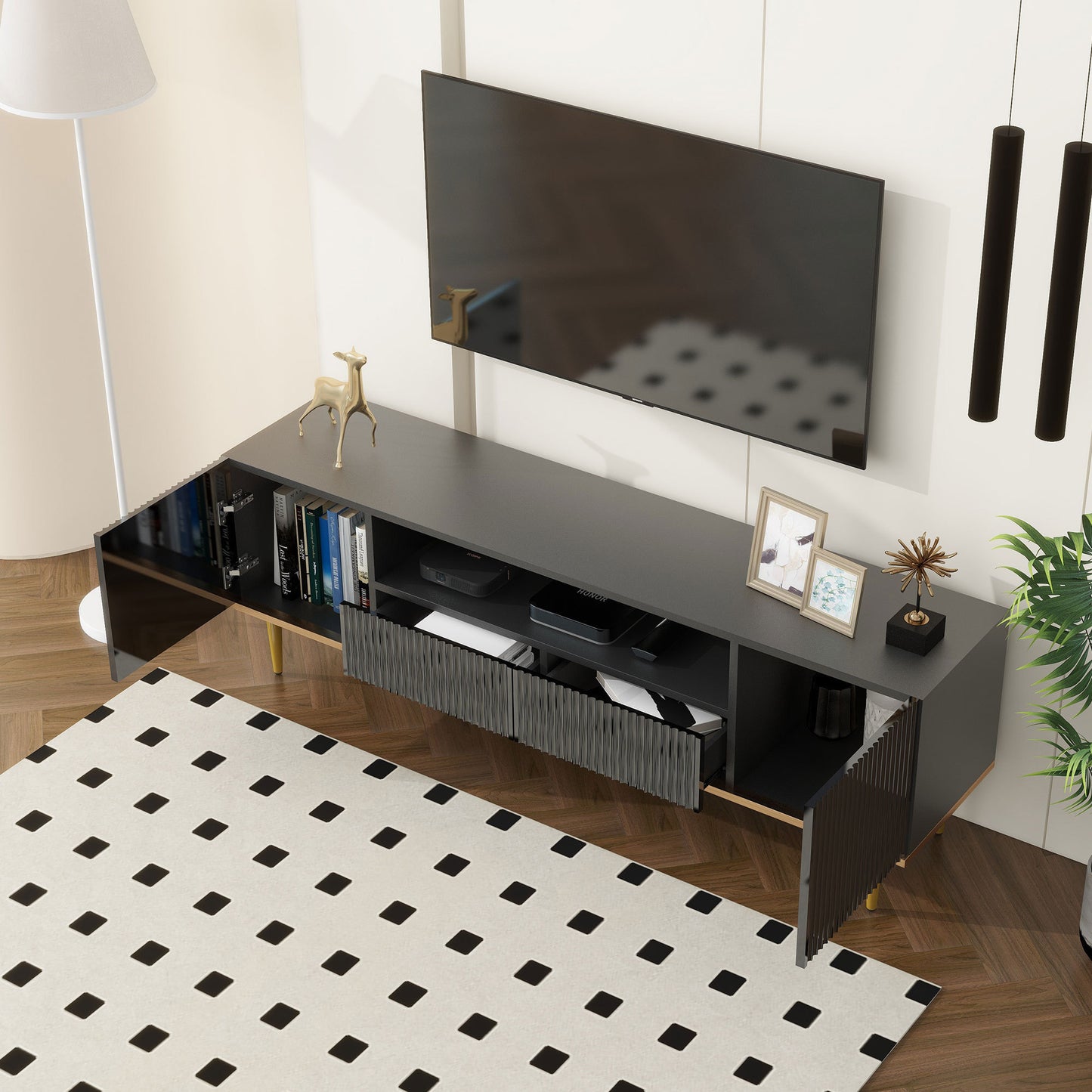 Temur Media Console w/ 2 Drawers