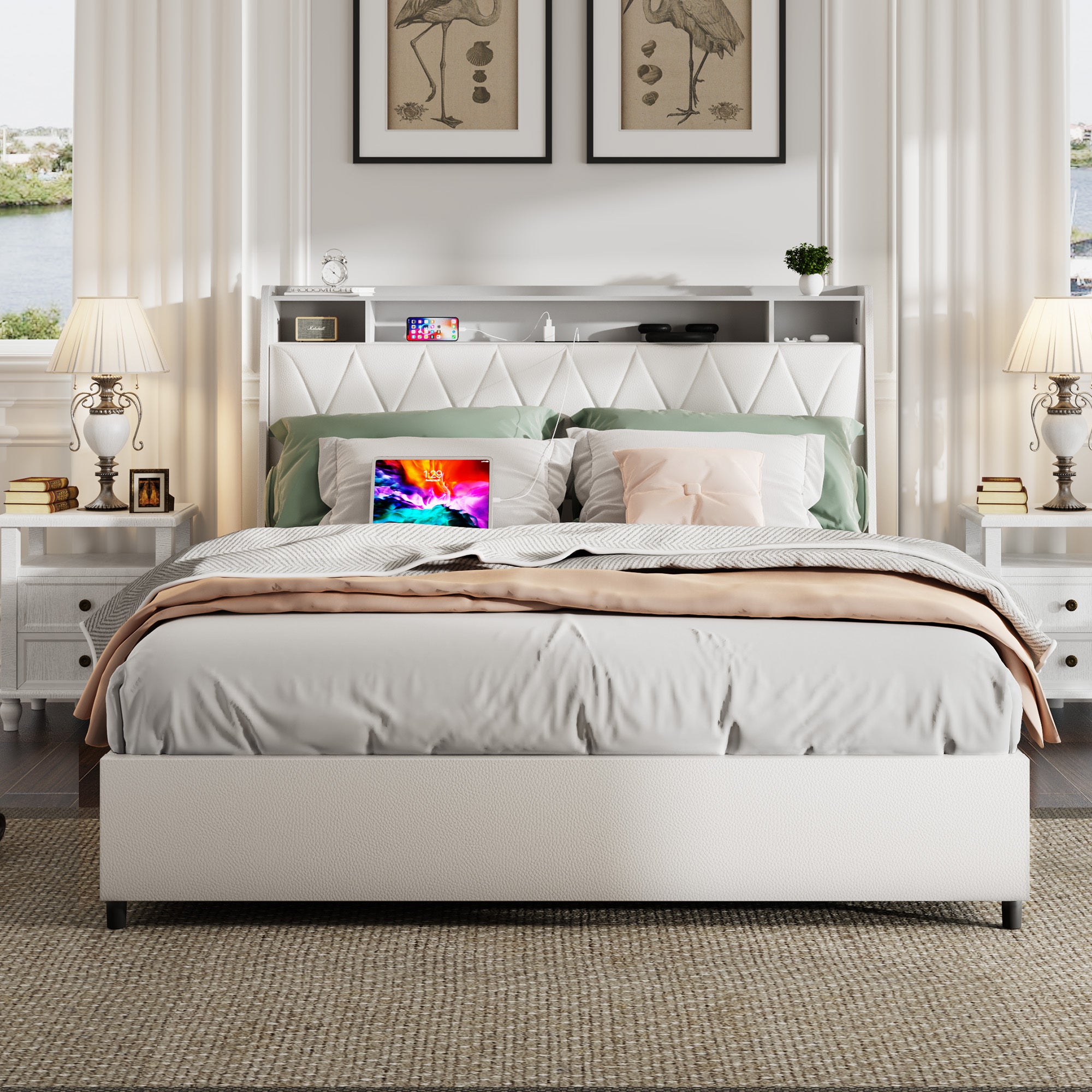 Essence Queen Bed Frame with Ergonomic Headboard