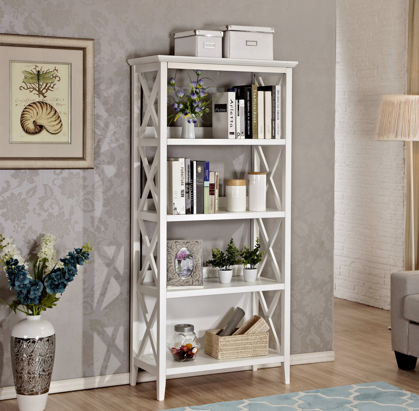 Edna 4 Tier Bookcase