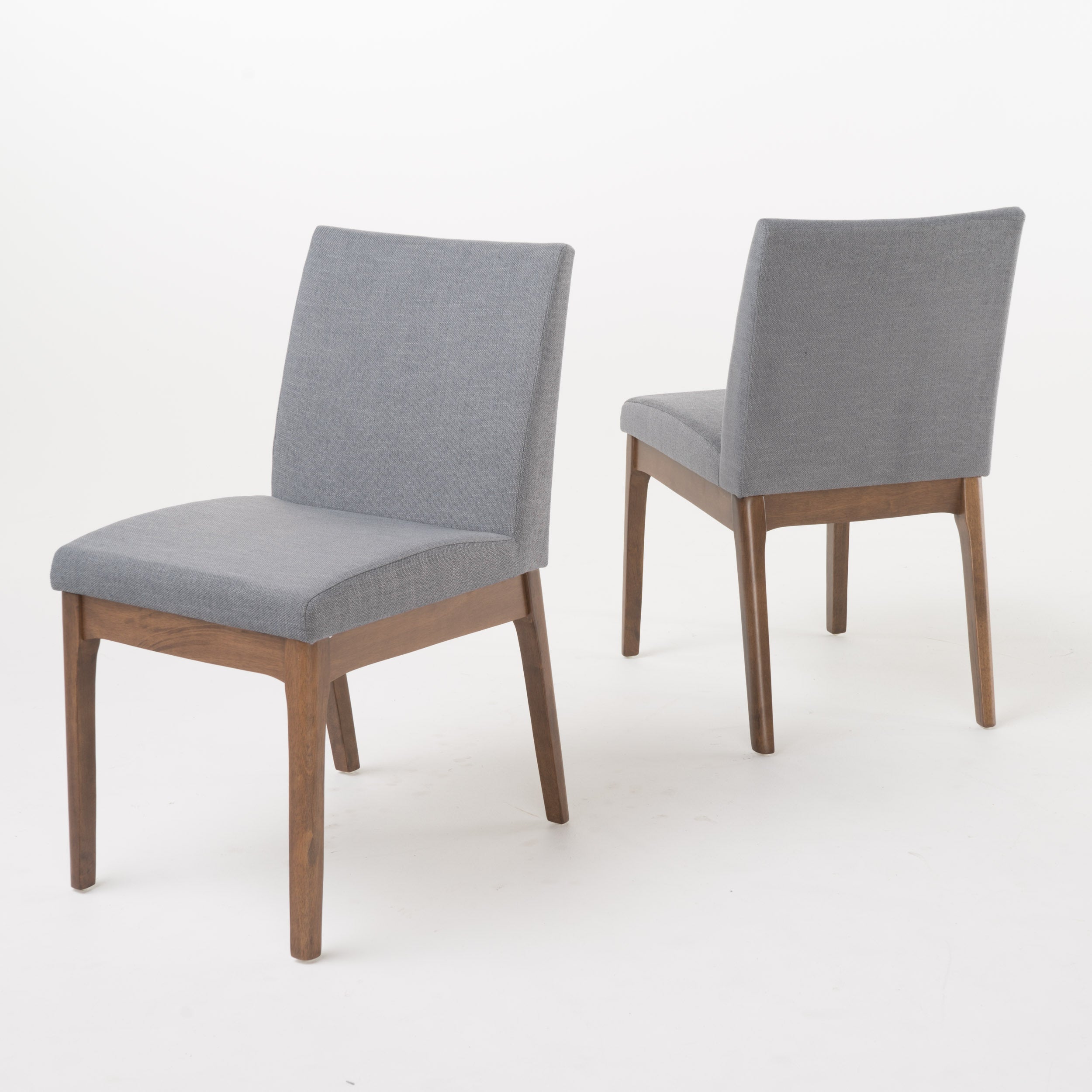 Armando Grey Contemporary Fabric Dining Chairs (Set of 2)