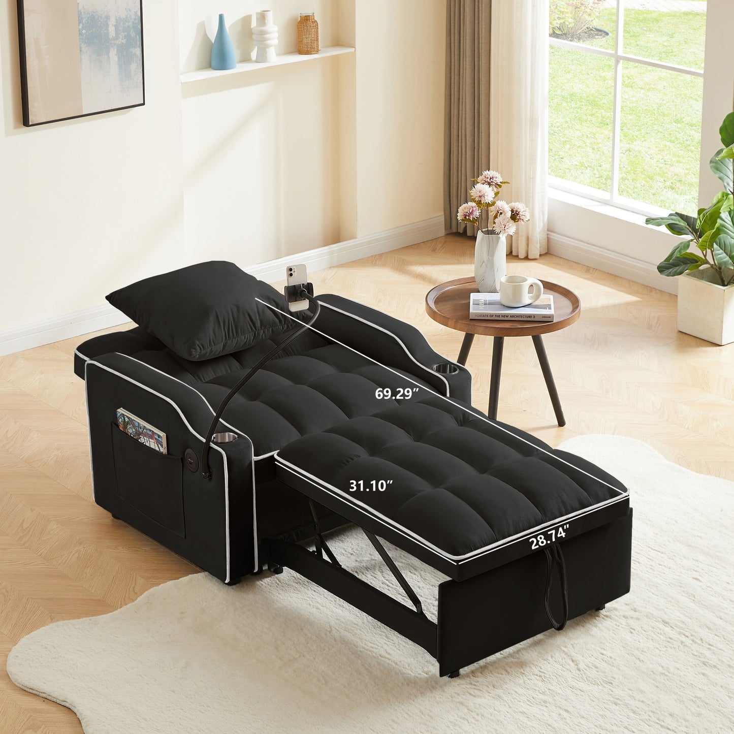 Conner 3-in-1 Sofa Bed Convertible Sleeper Chair