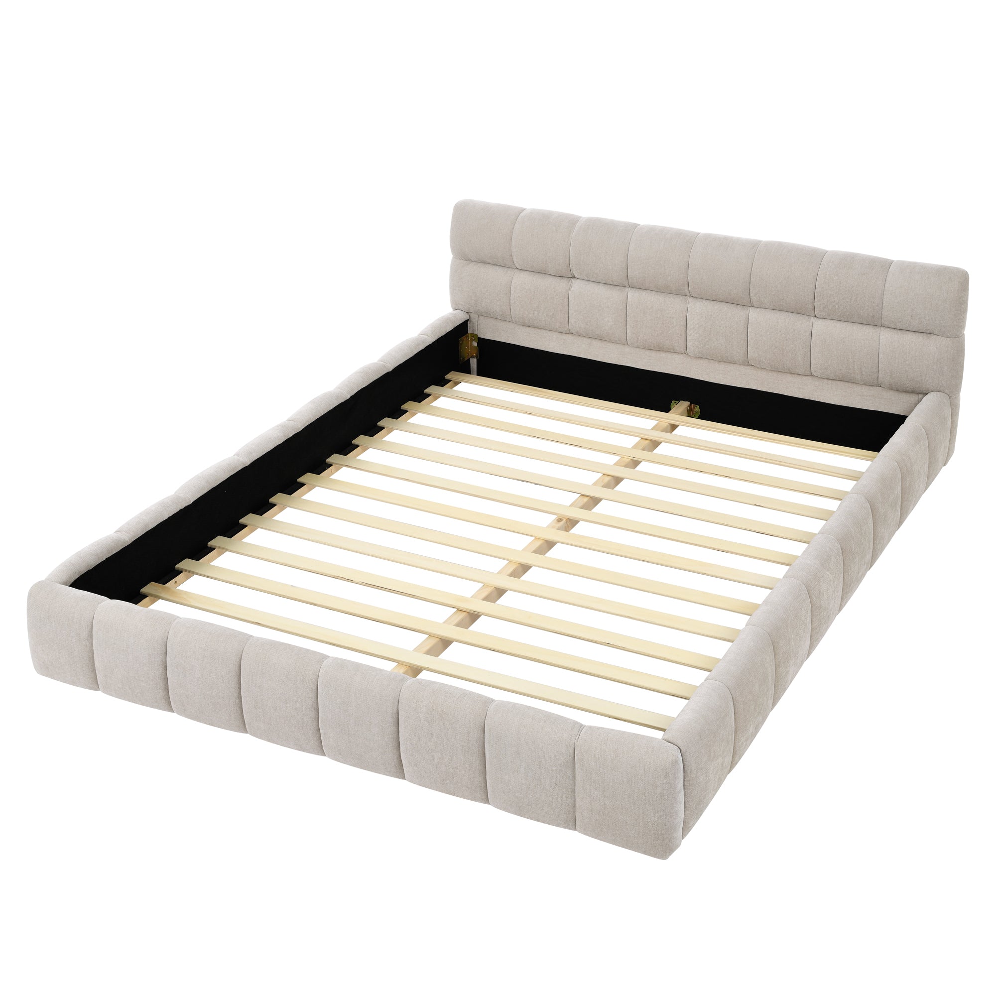 Haven Beige Queen Upholstered Bed